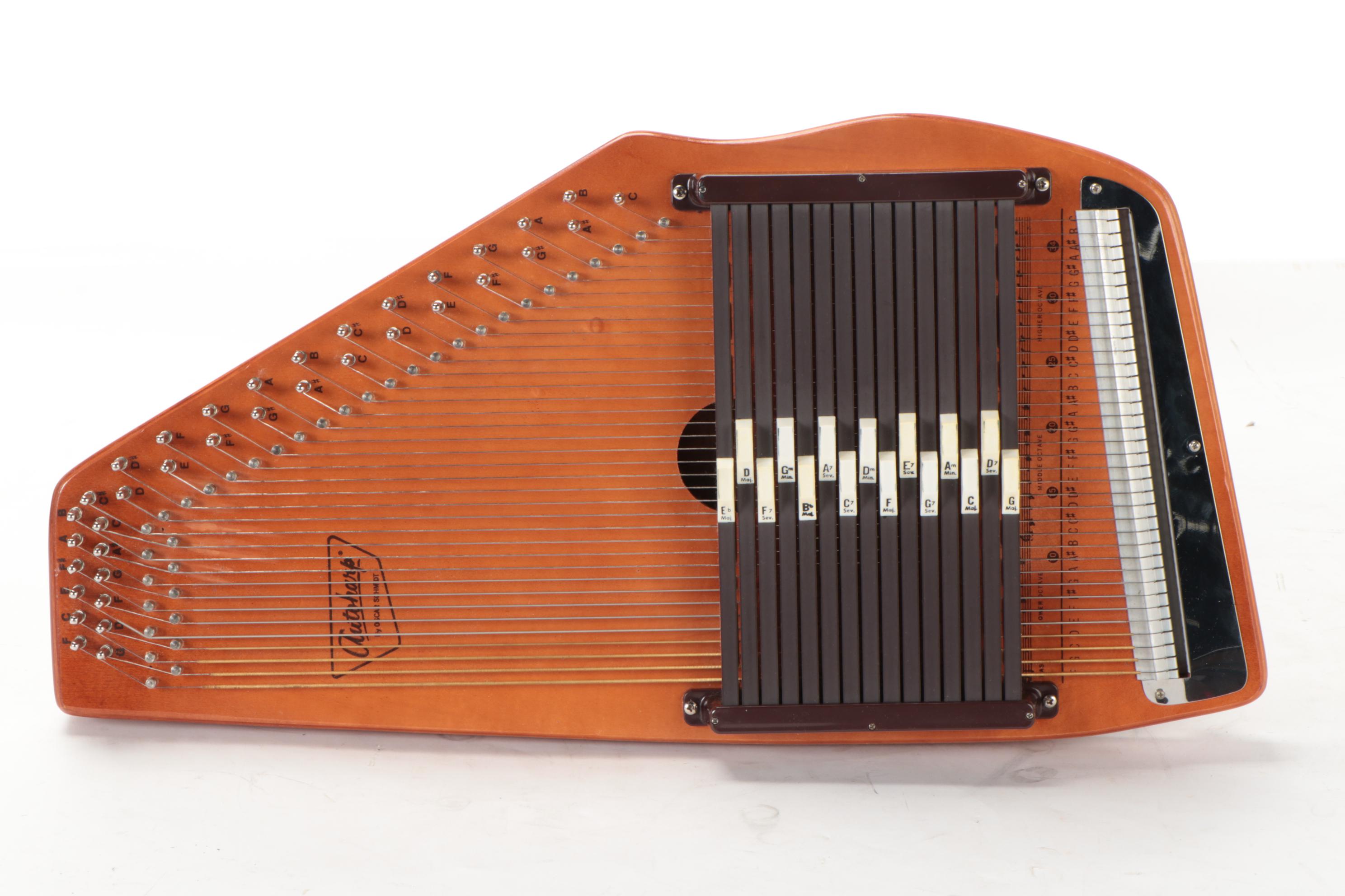 Autoharp by Oscar Schmidt 15-Chords, 36-Strings with Case and Books