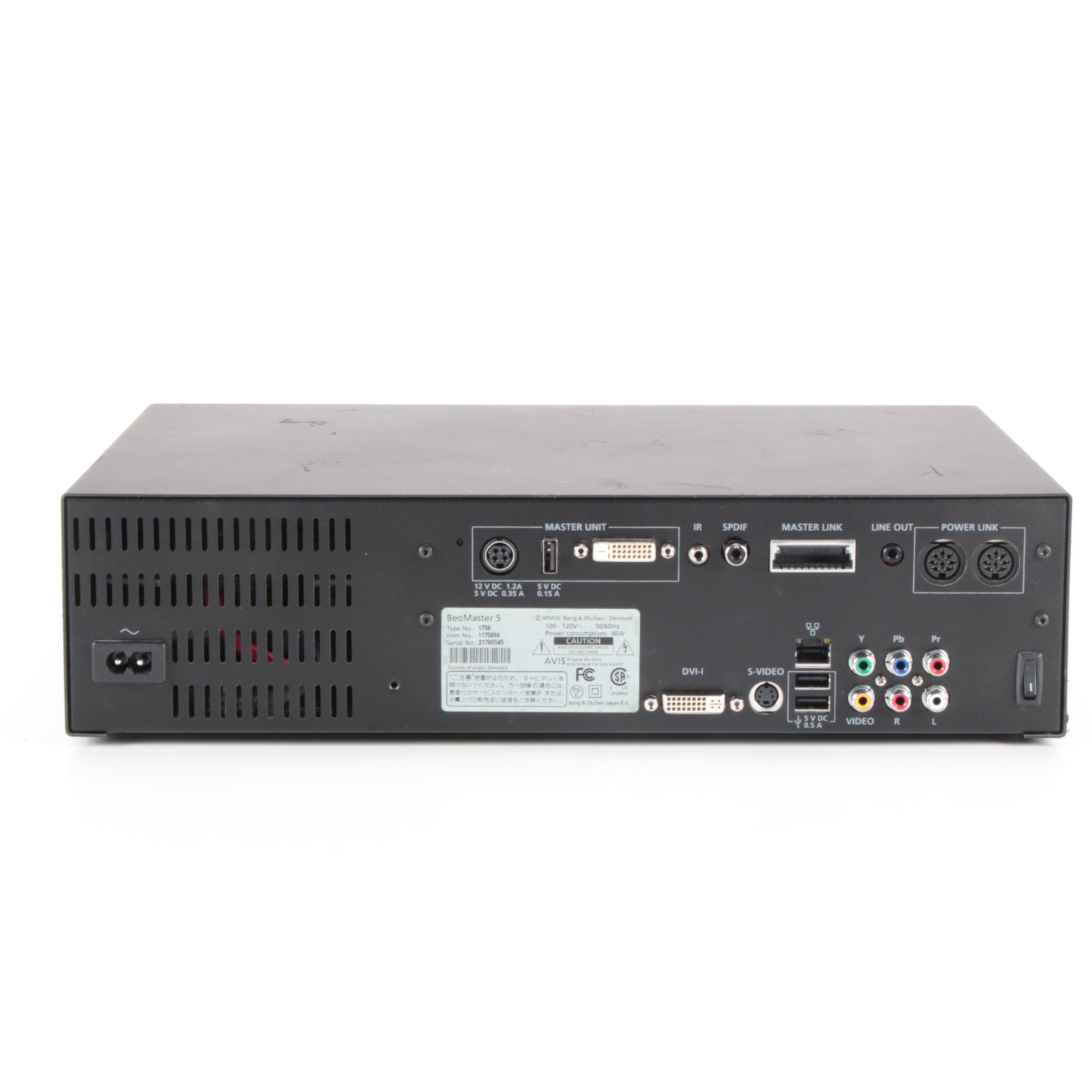 Bang & Olufsen BeoMaster 5 Receiver and BeoSound 5 Digital Music Controller