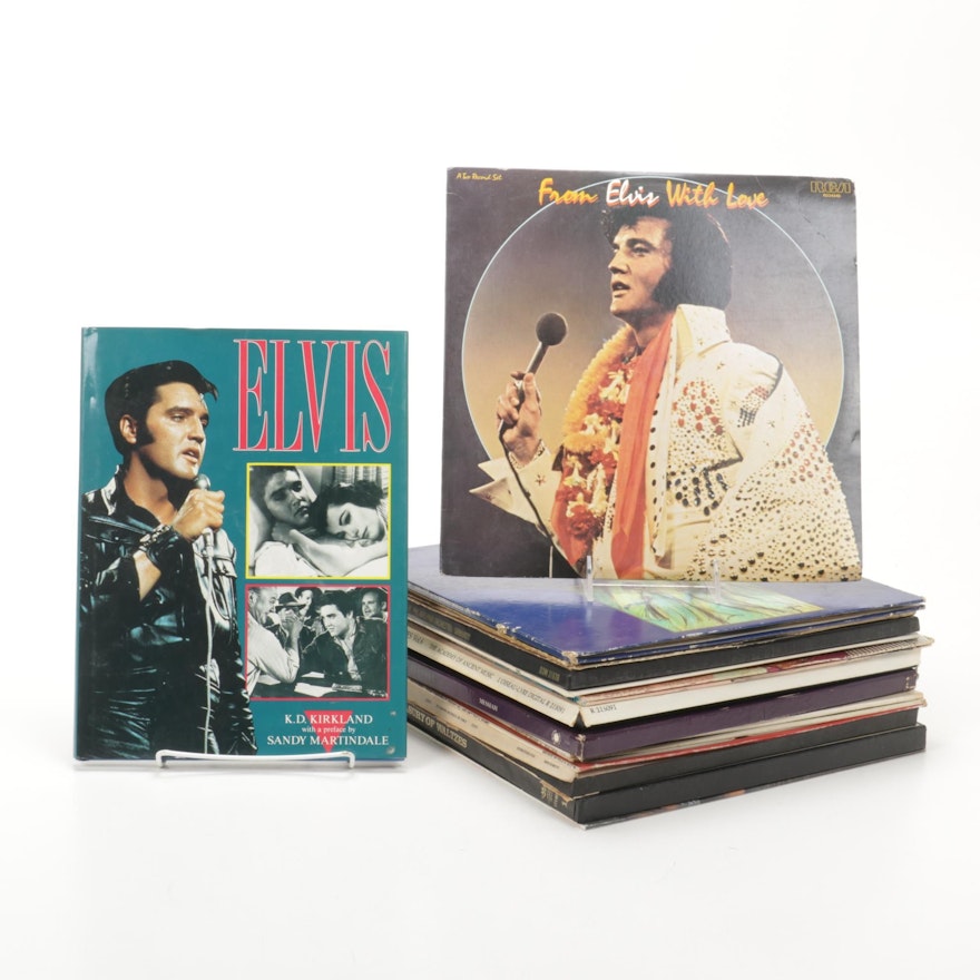 "Elvis" by K.D. Kirkland and Eclectic Vinyl Record Album Assortment