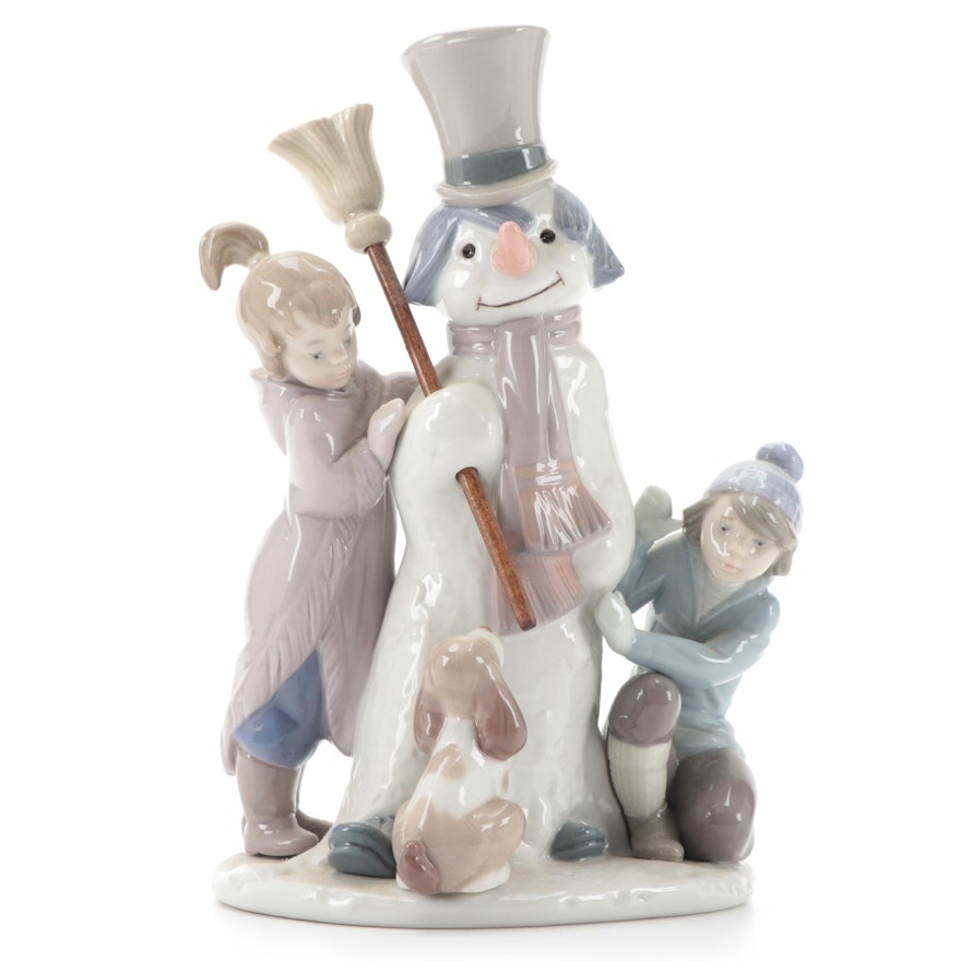 Lladró "The Snowman" Porcelain Figurine Designed by Francisco Catalá