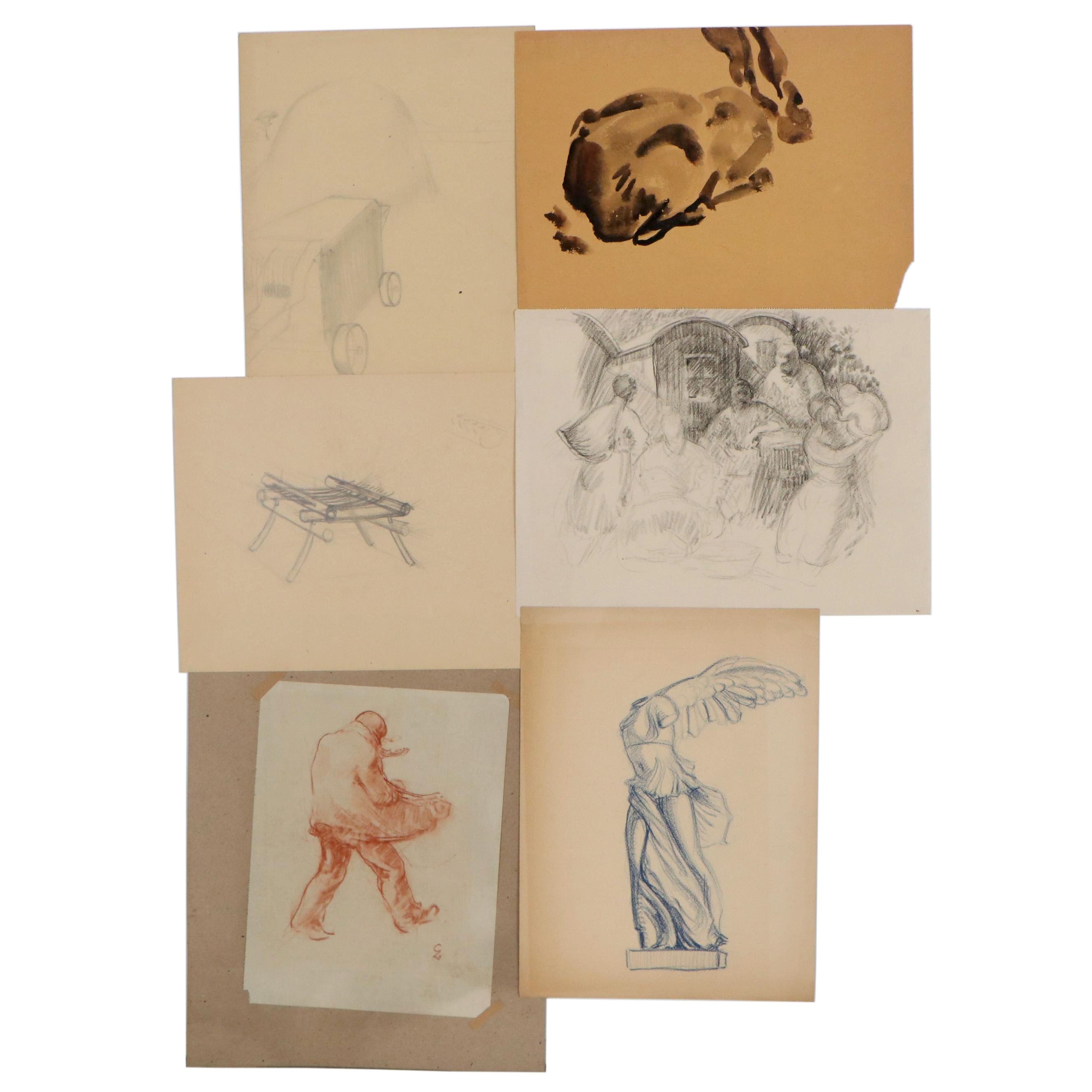 Drawings Attributed to Carl Zimmerman, Arthur Helwig, and Florence Smithburn