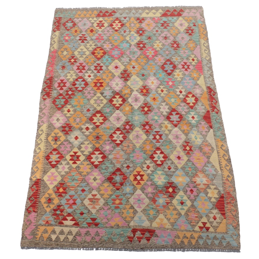 5' x 8' Handwoven Afghan Kilim Area Rug