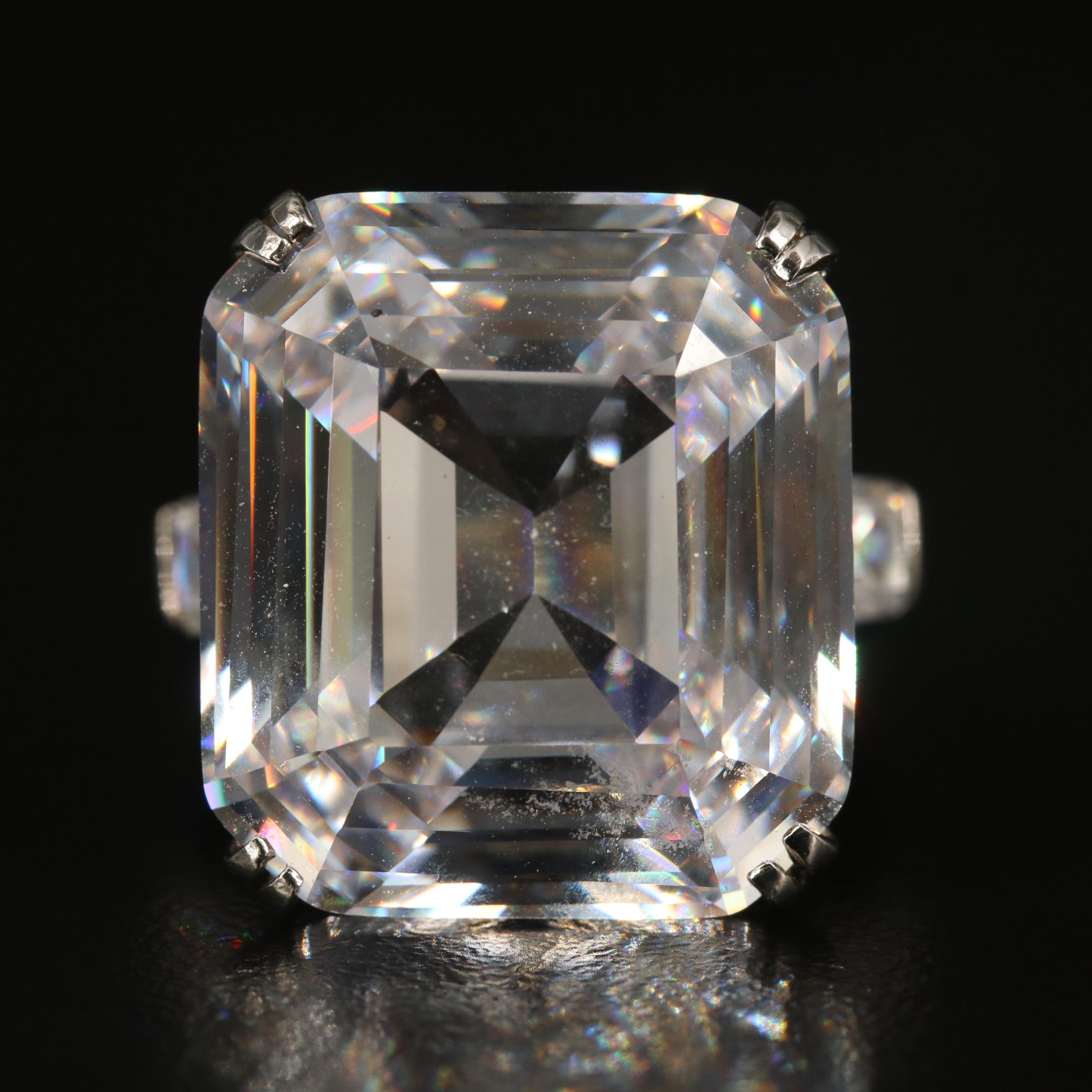 Stauer Sterling Cubic Zirconia Statement Ring