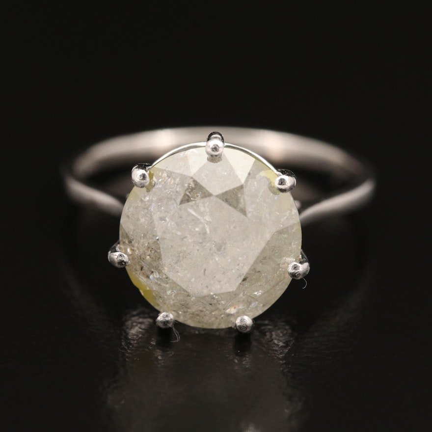 Platinum 5.34 CT Diamond Solitaire Ring