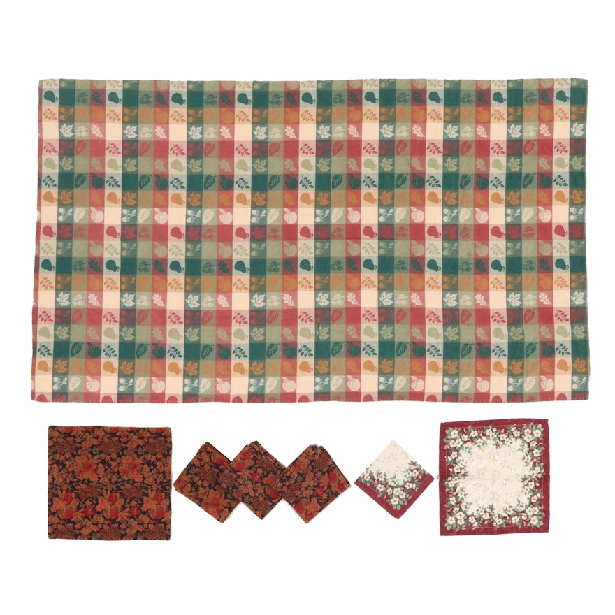 Seasonal Table Linens and Napkins, Late 20th Century