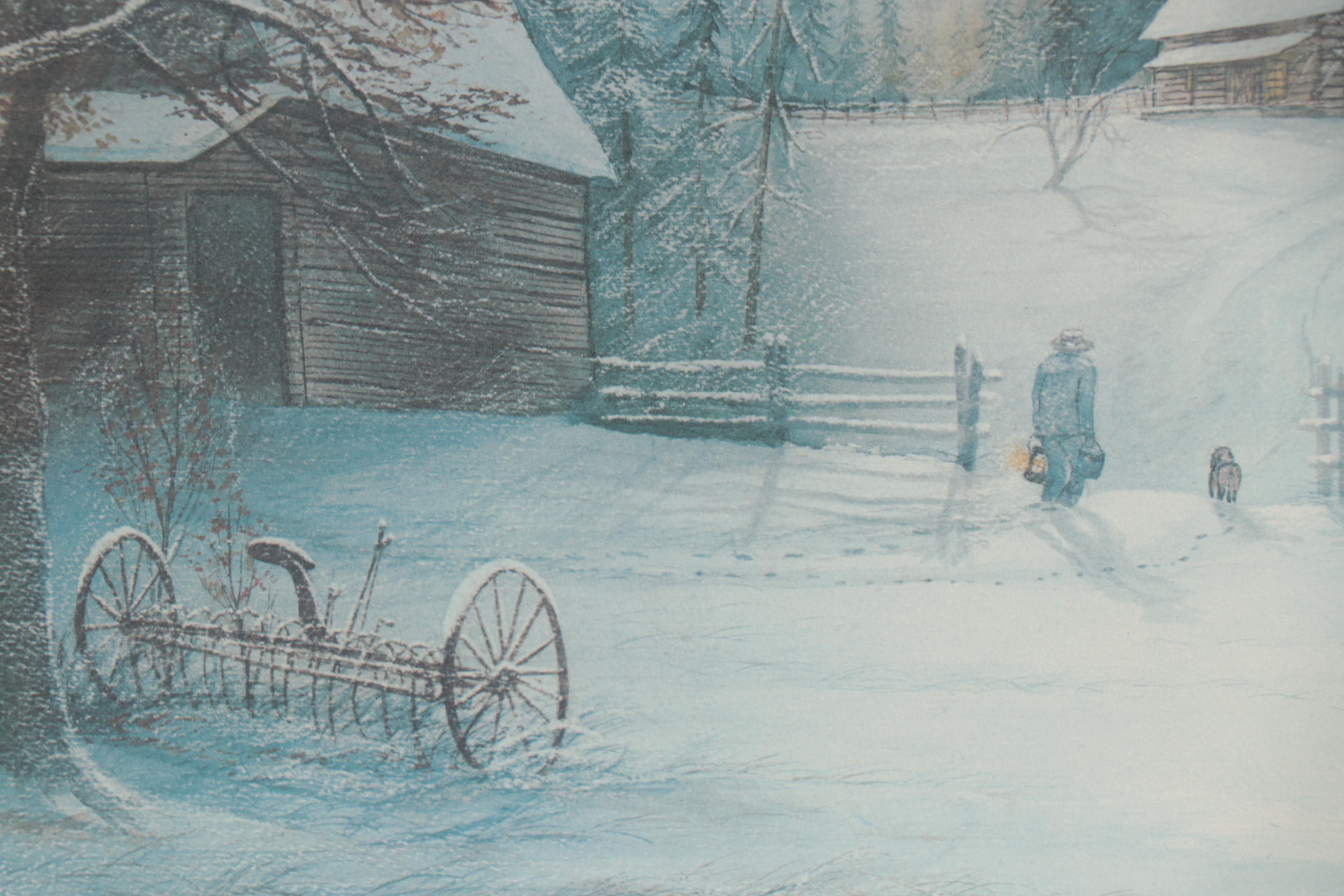 Arnold McDowell Offset Lithograph "Best Friends