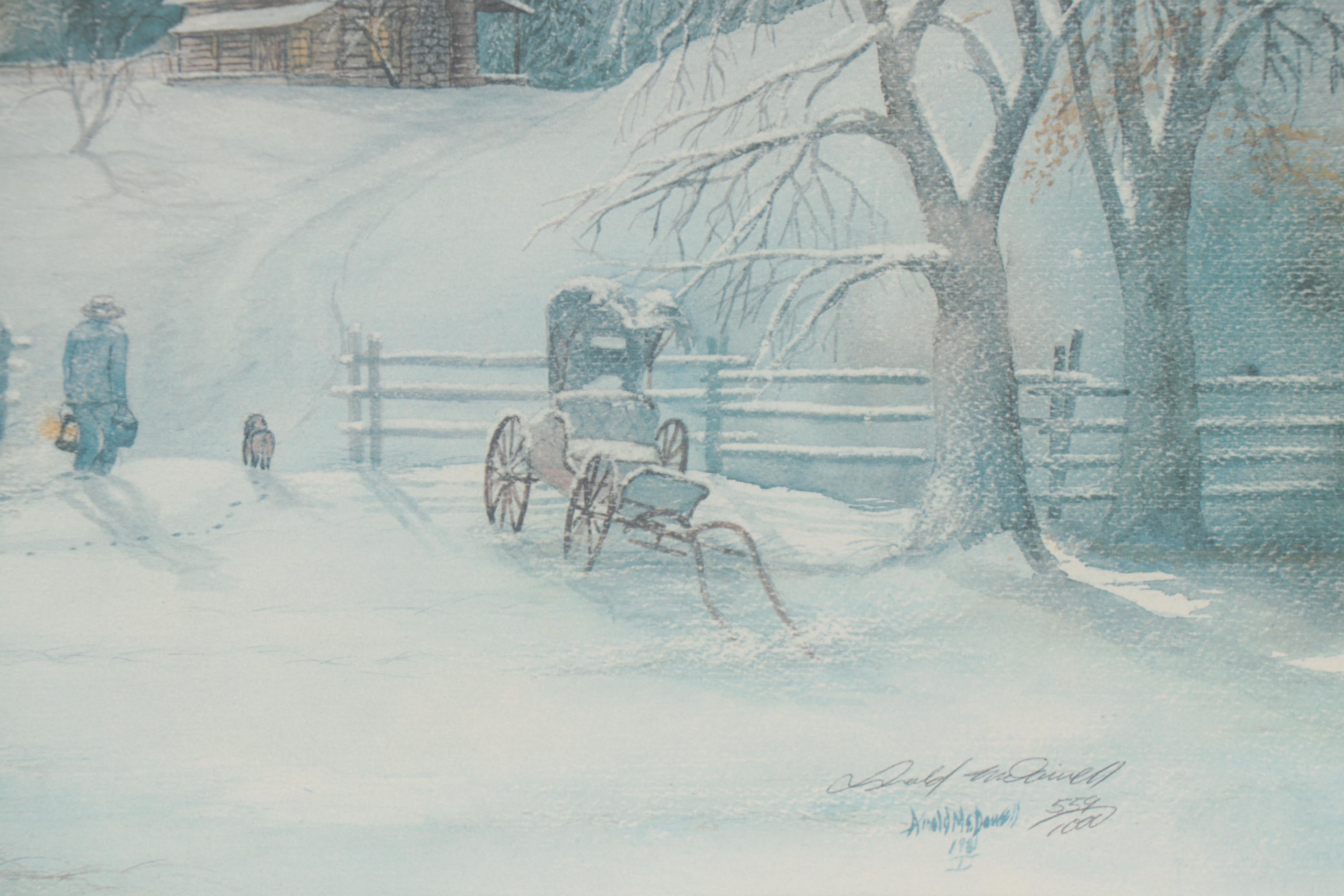 Arnold McDowell Offset Lithograph "Best Friends