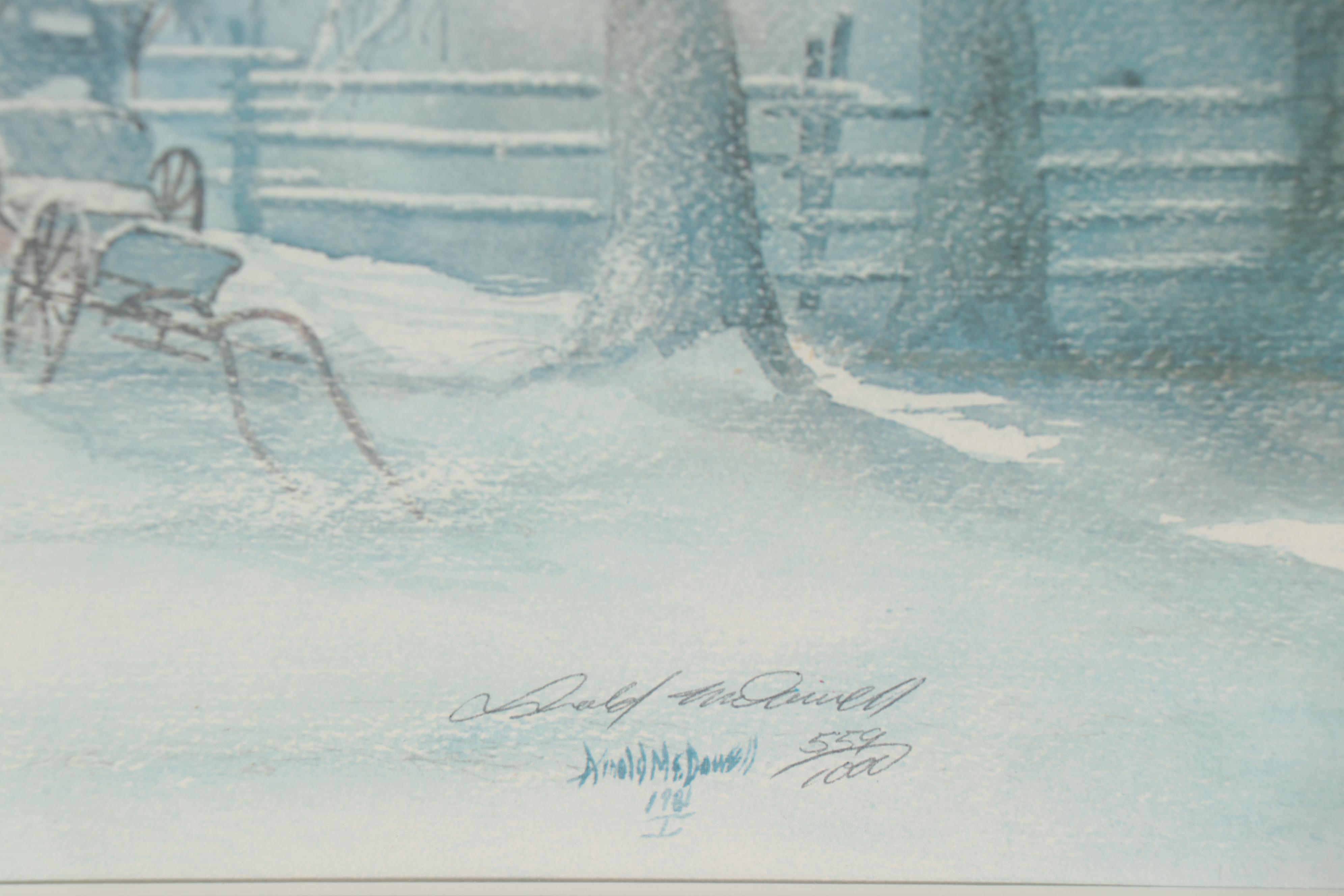 Arnold McDowell Offset Lithograph "Best Friends