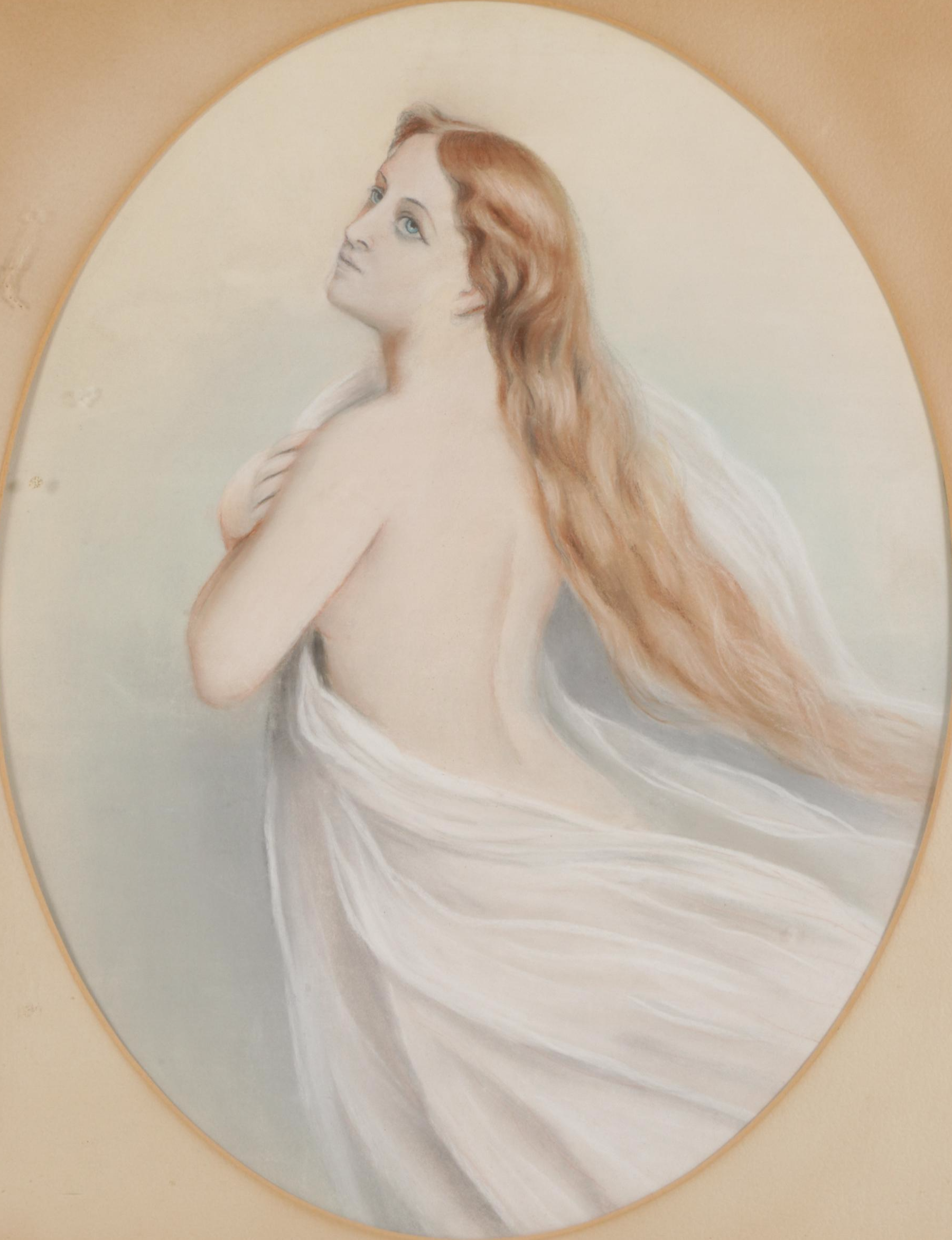 Pastel Portrait Drawing of a Woman