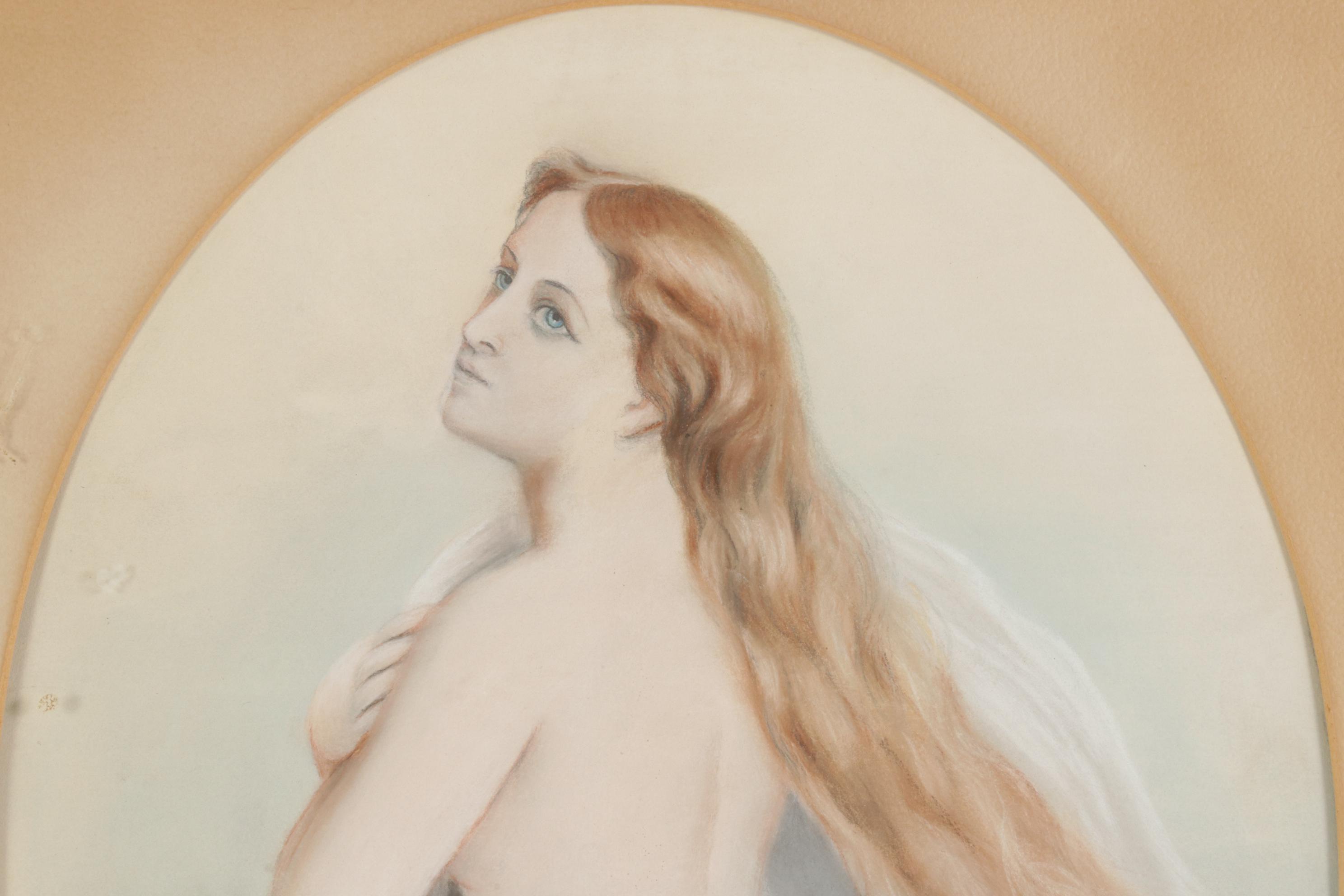 Pastel Portrait Drawing of a Woman
