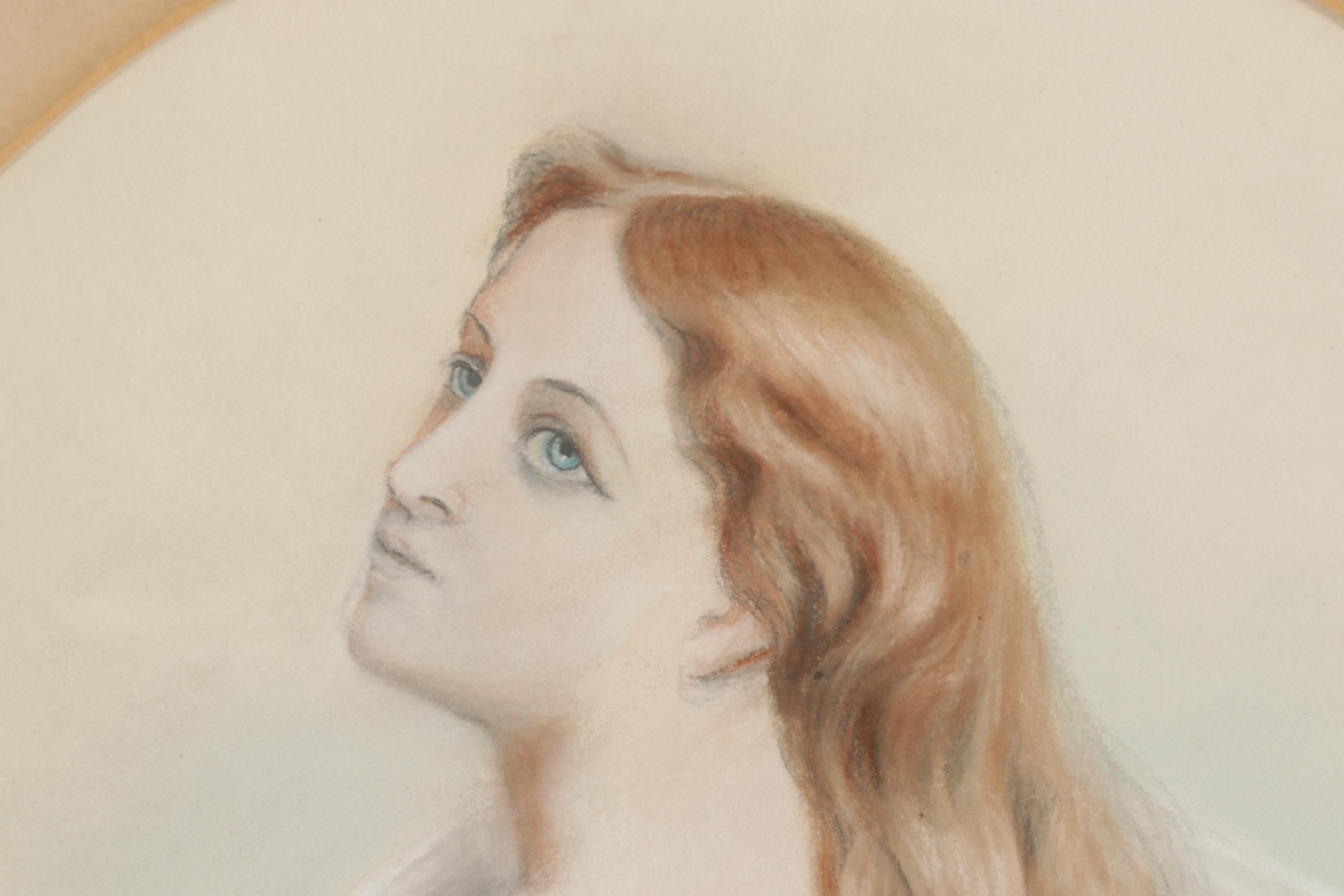 Pastel Portrait Drawing of a Woman