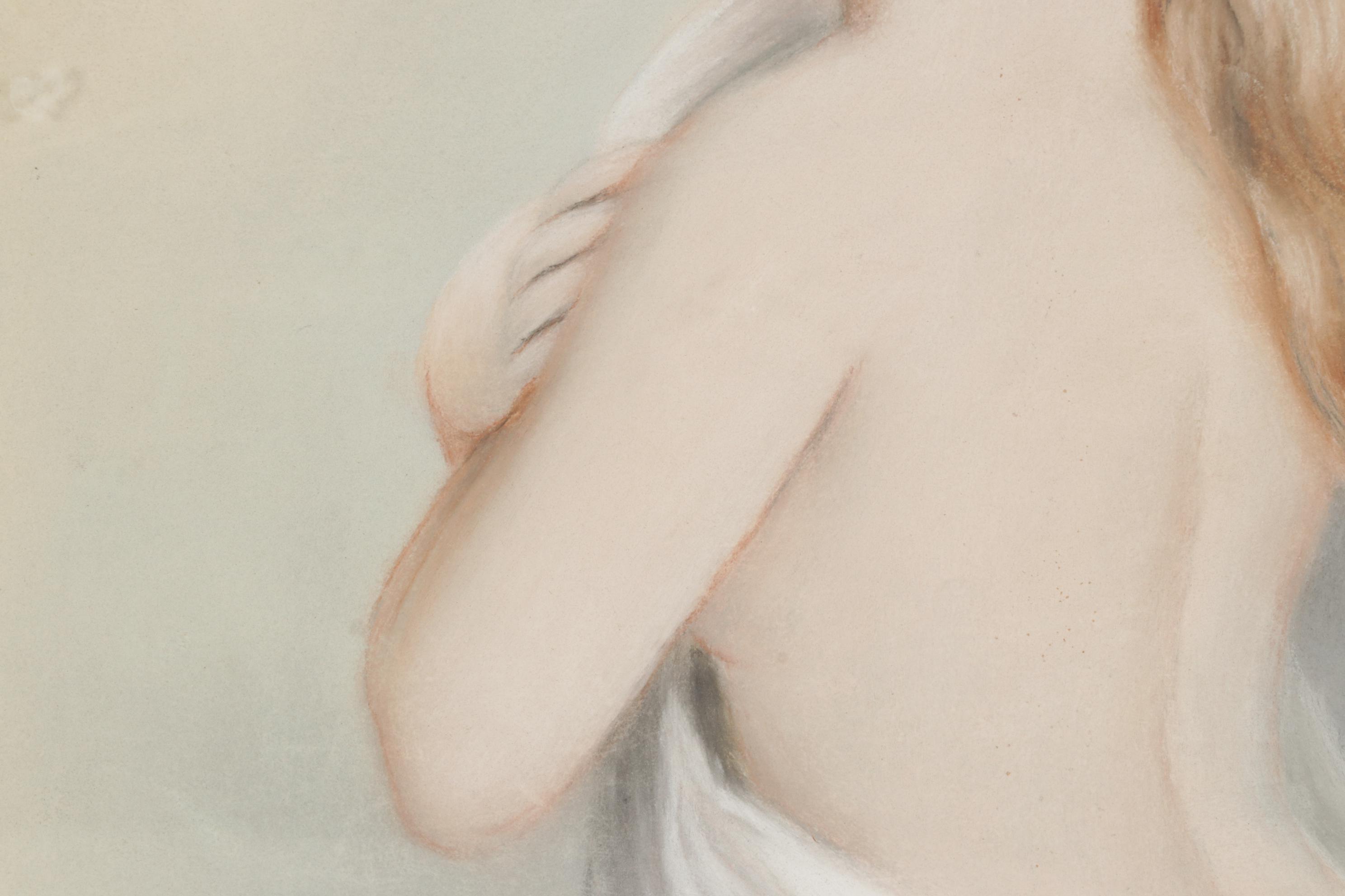 Pastel Portrait Drawing of a Woman