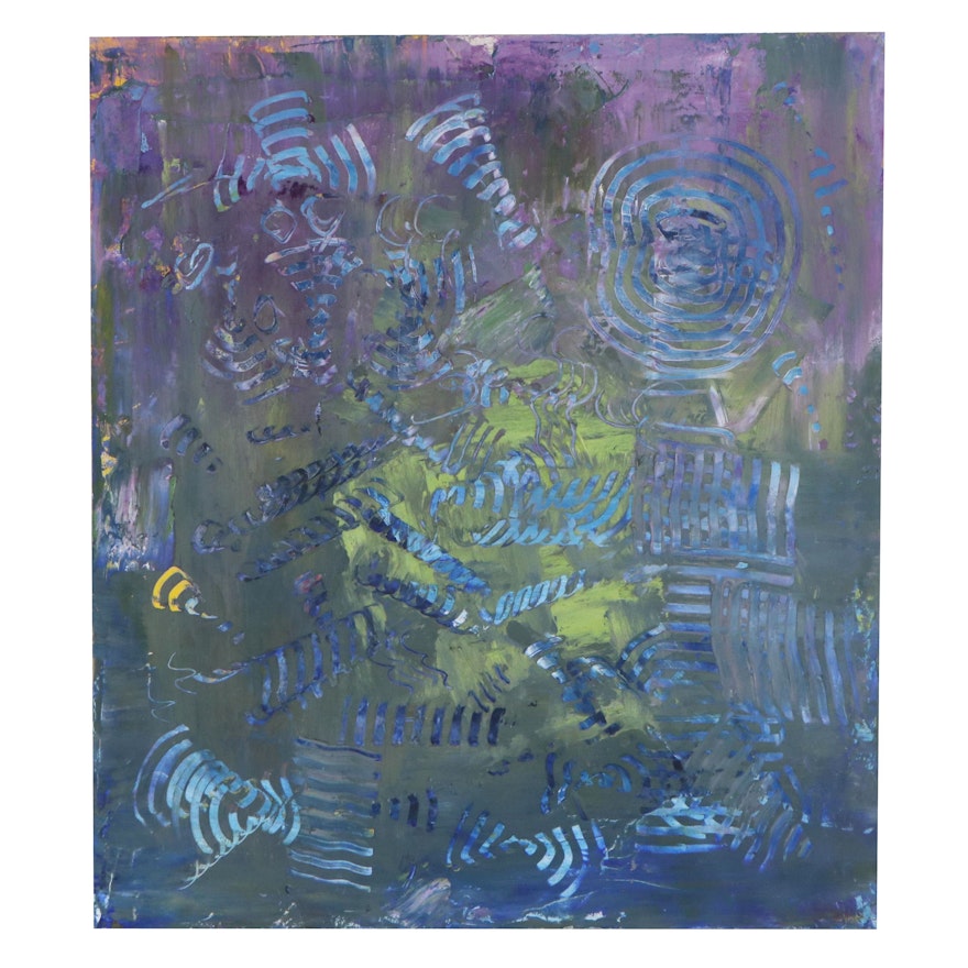 Elaine Neumann Non-Objective Abstract Oil Painting, 2020
