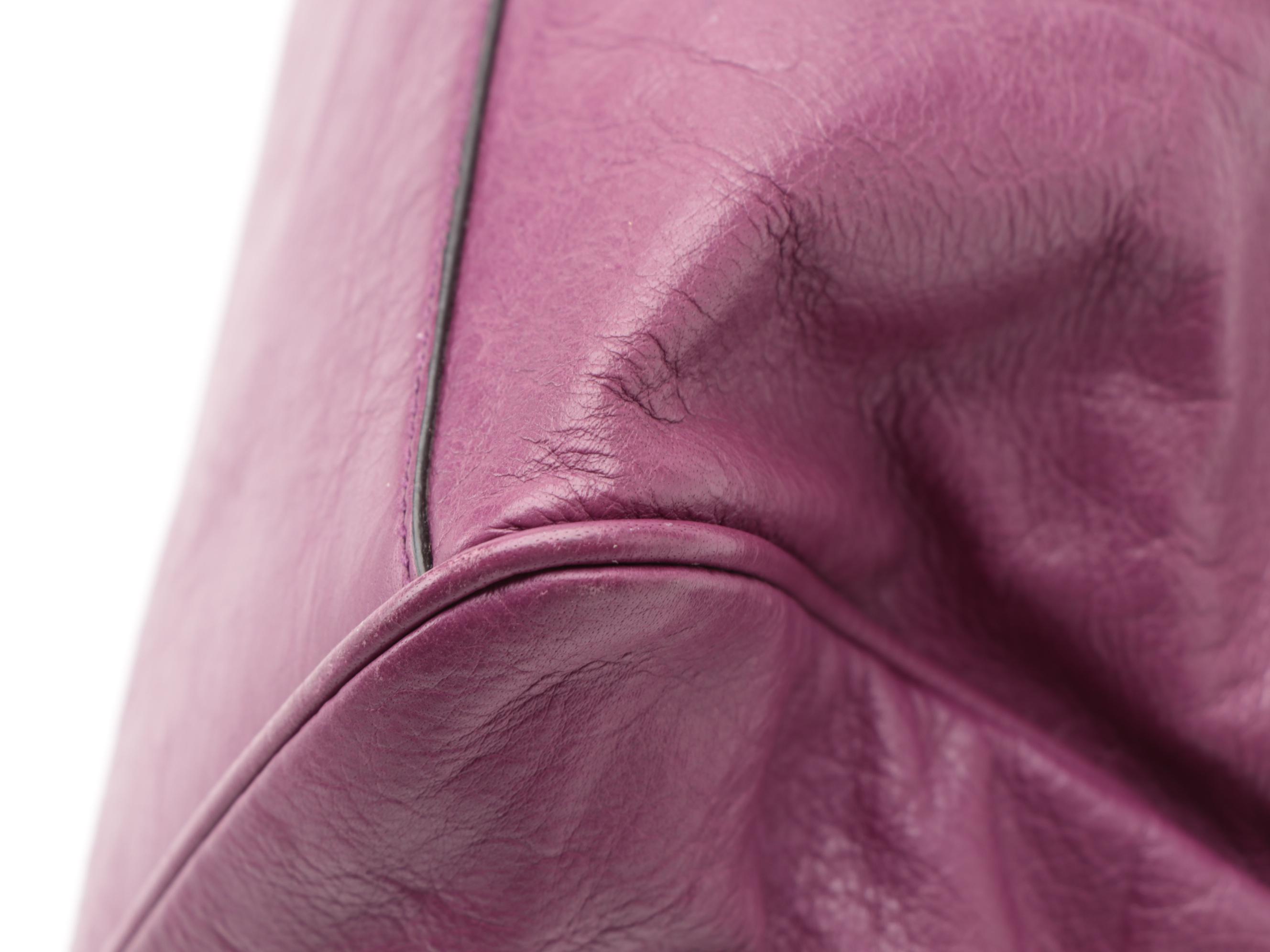 Mulberry Front-Flap Satchel in Plum Calfskin Leather