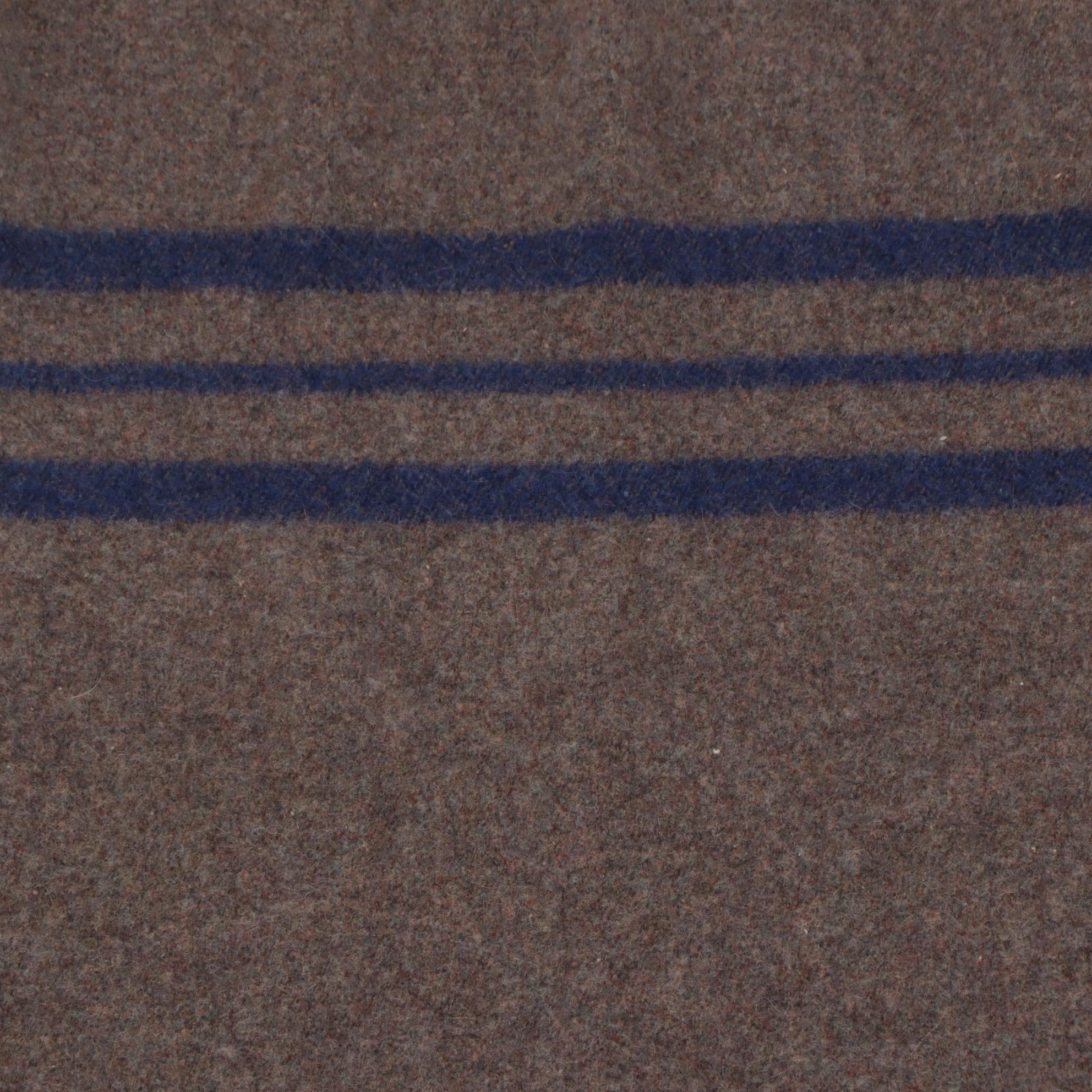 Ayers' "Prospector" Canadian Wool Blanket with Multicolored Plaid Wool Blanket