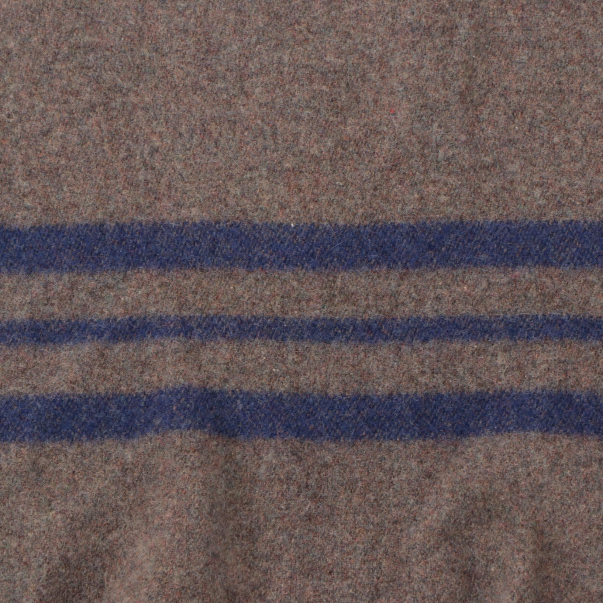 Ayers' "Prospector" Canadian Wool Blanket with Multicolored Plaid Wool Blanket