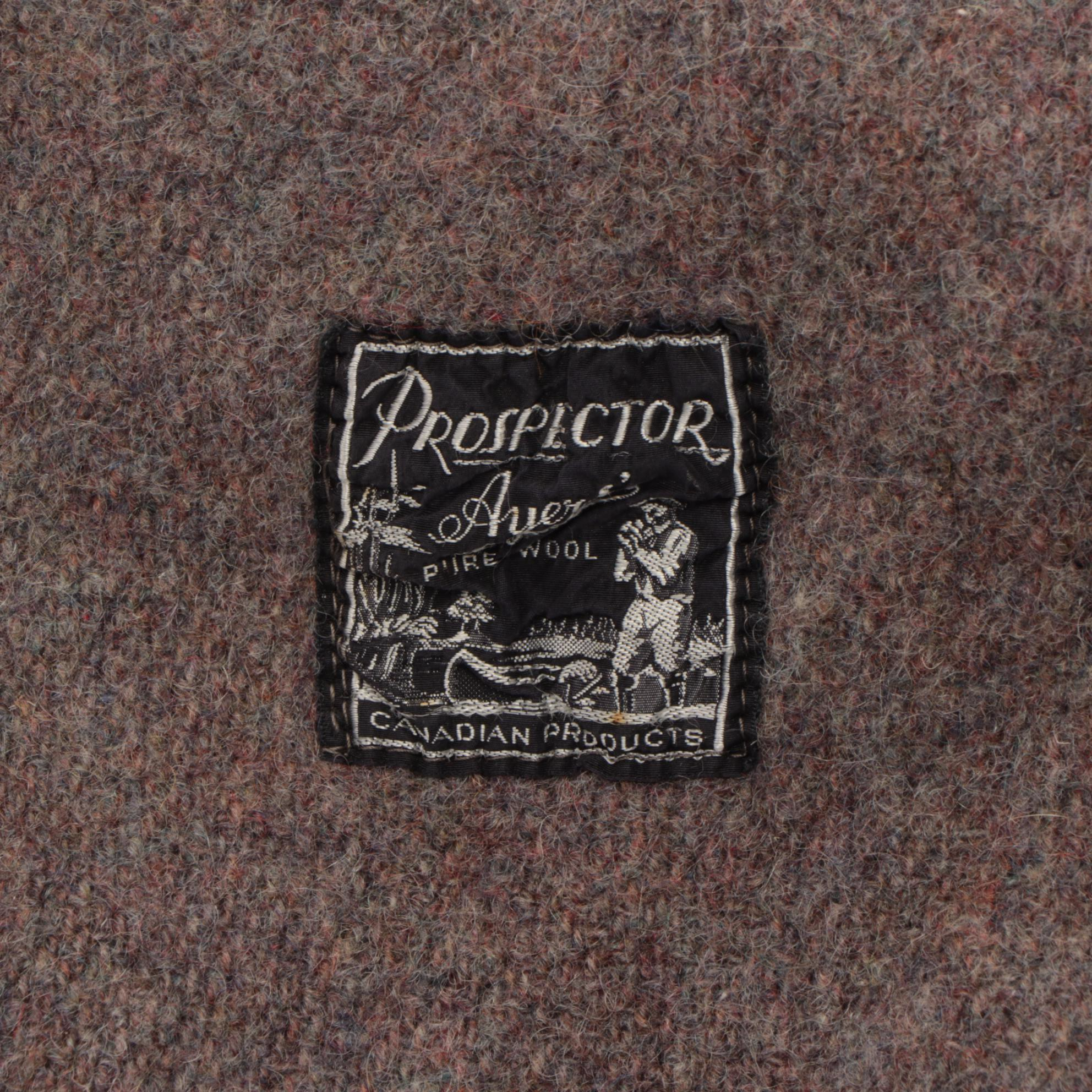 Ayers' "Prospector" Canadian Wool Blanket with Multicolored Plaid Wool Blanket