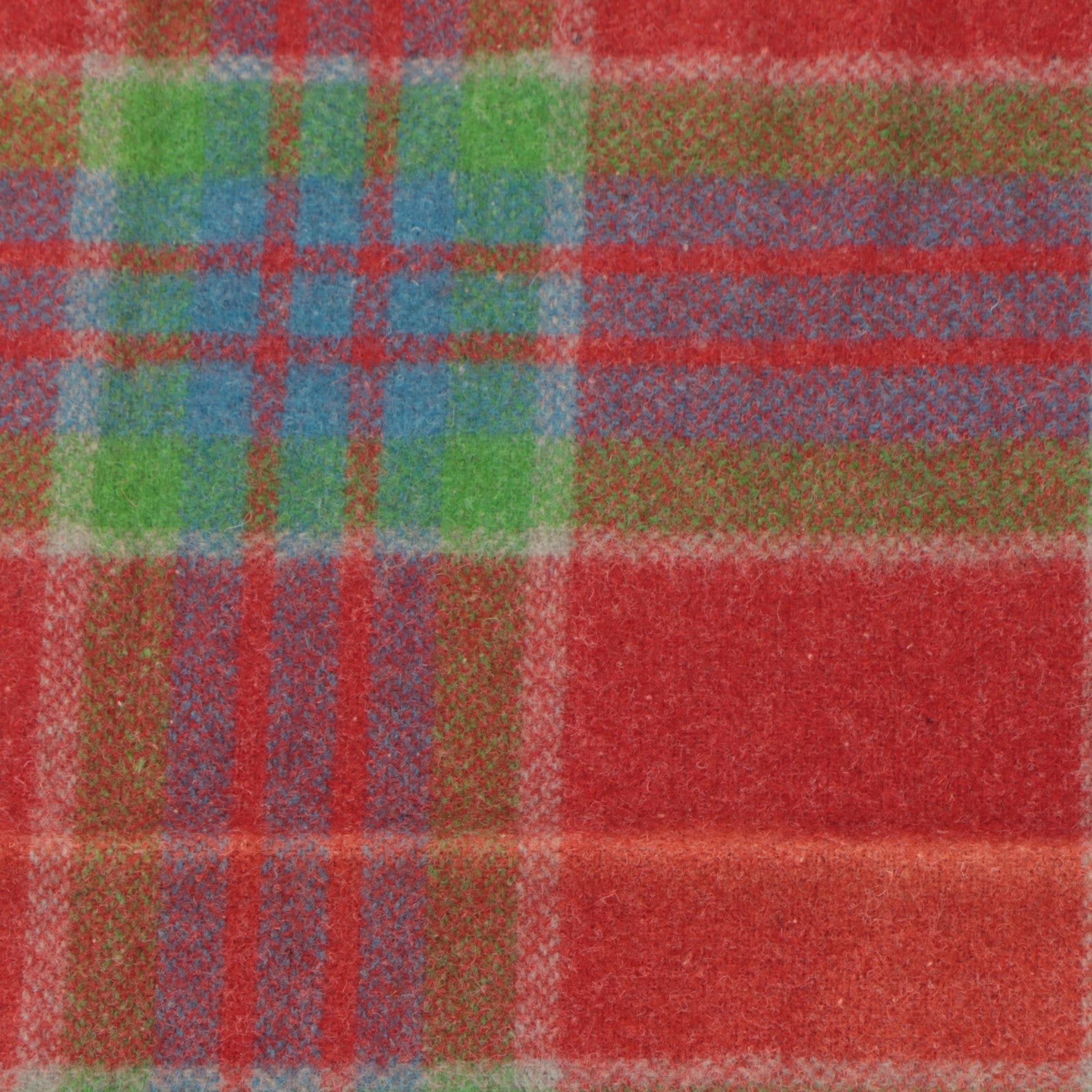 Ayers' "Prospector" Canadian Wool Blanket with Multicolored Plaid Wool Blanket