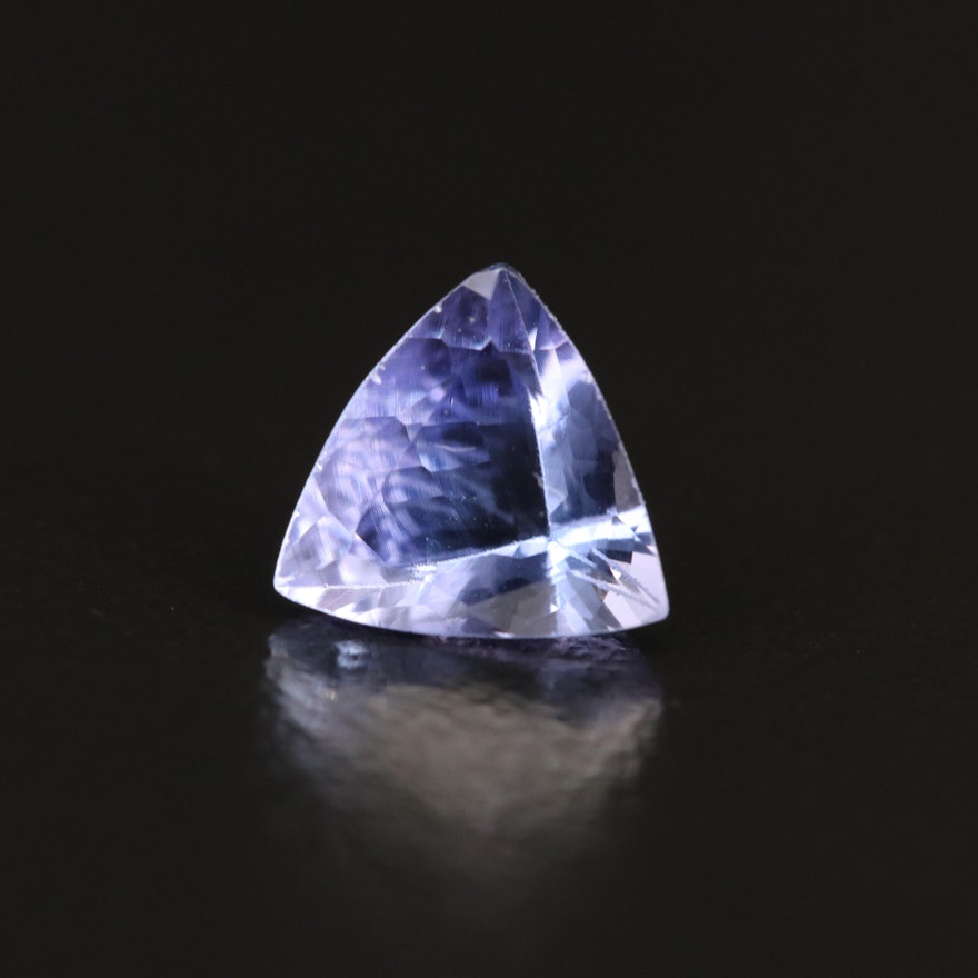 Loose 1.01 CT Trillion Faceted Tanzanite