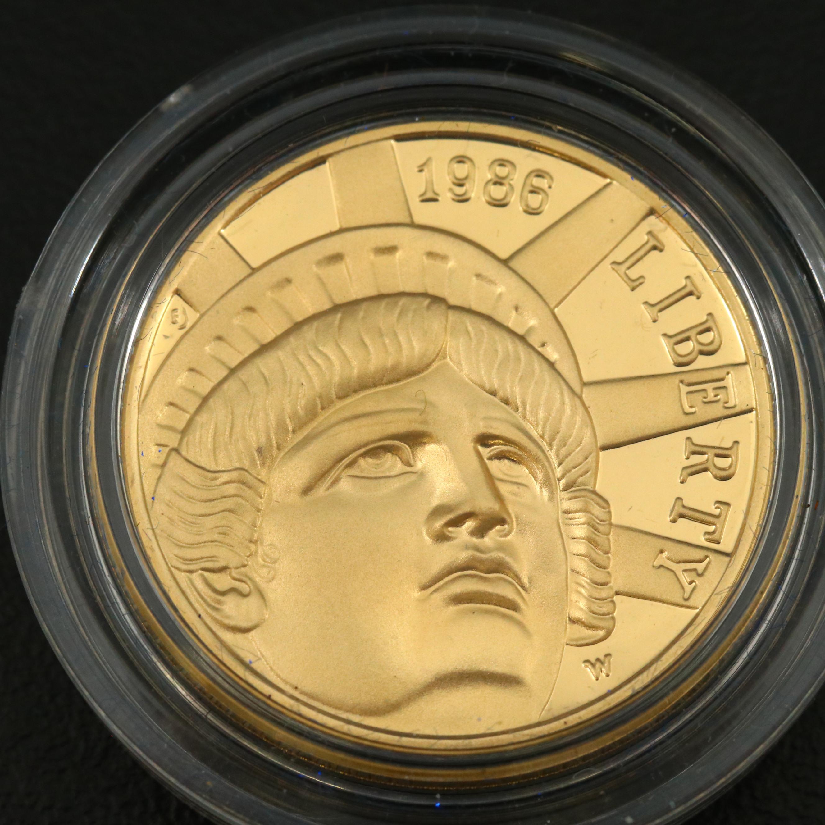 1986 Statue of Liberty Proof $5 Gold Commemorative Coin