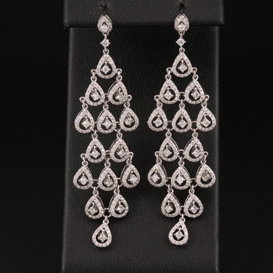 18K 1.66 CTW Diamond Chandelier Earrings