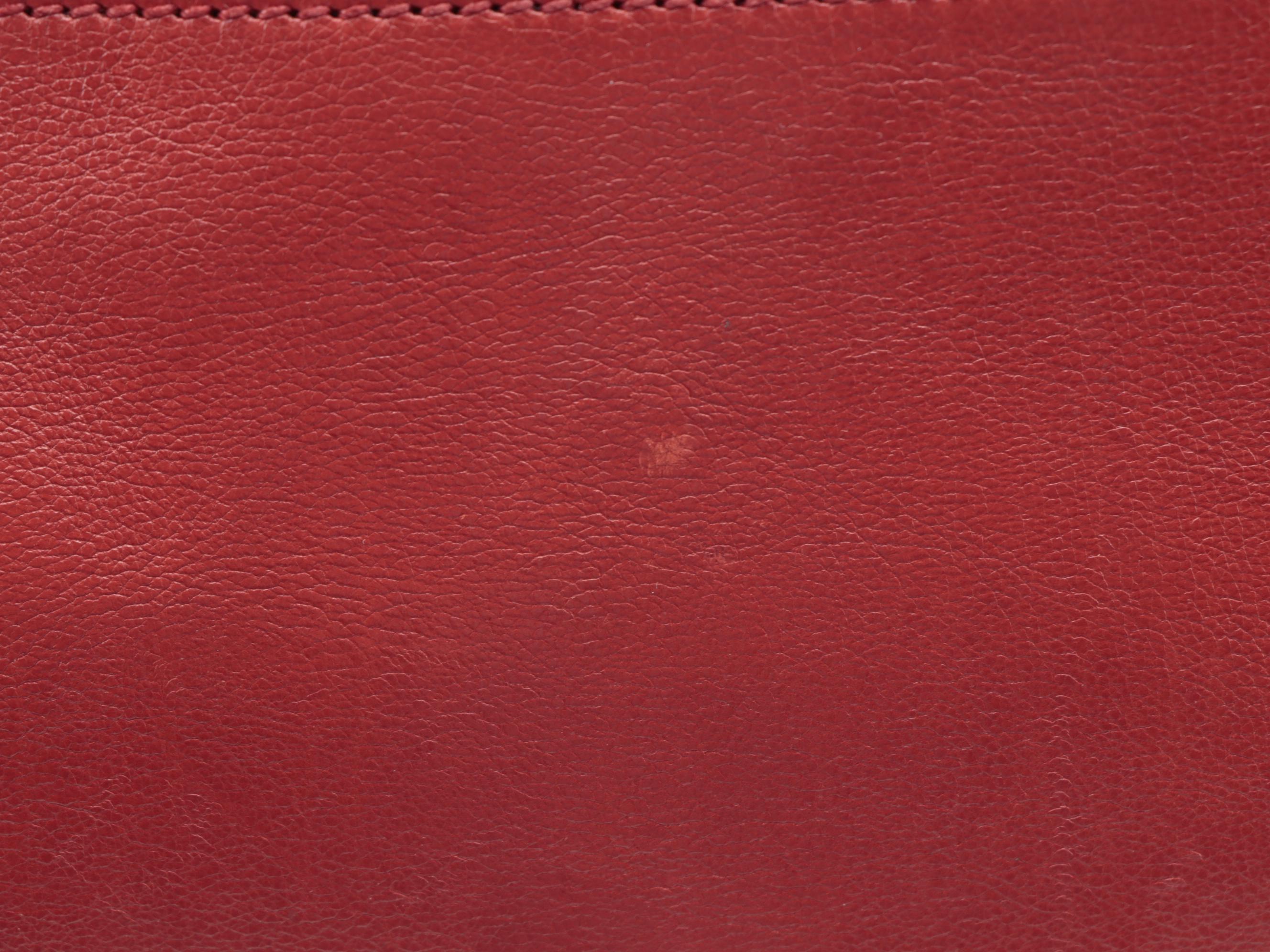 Prada Twin Pocket Tote in Red Glacé Calf Leather