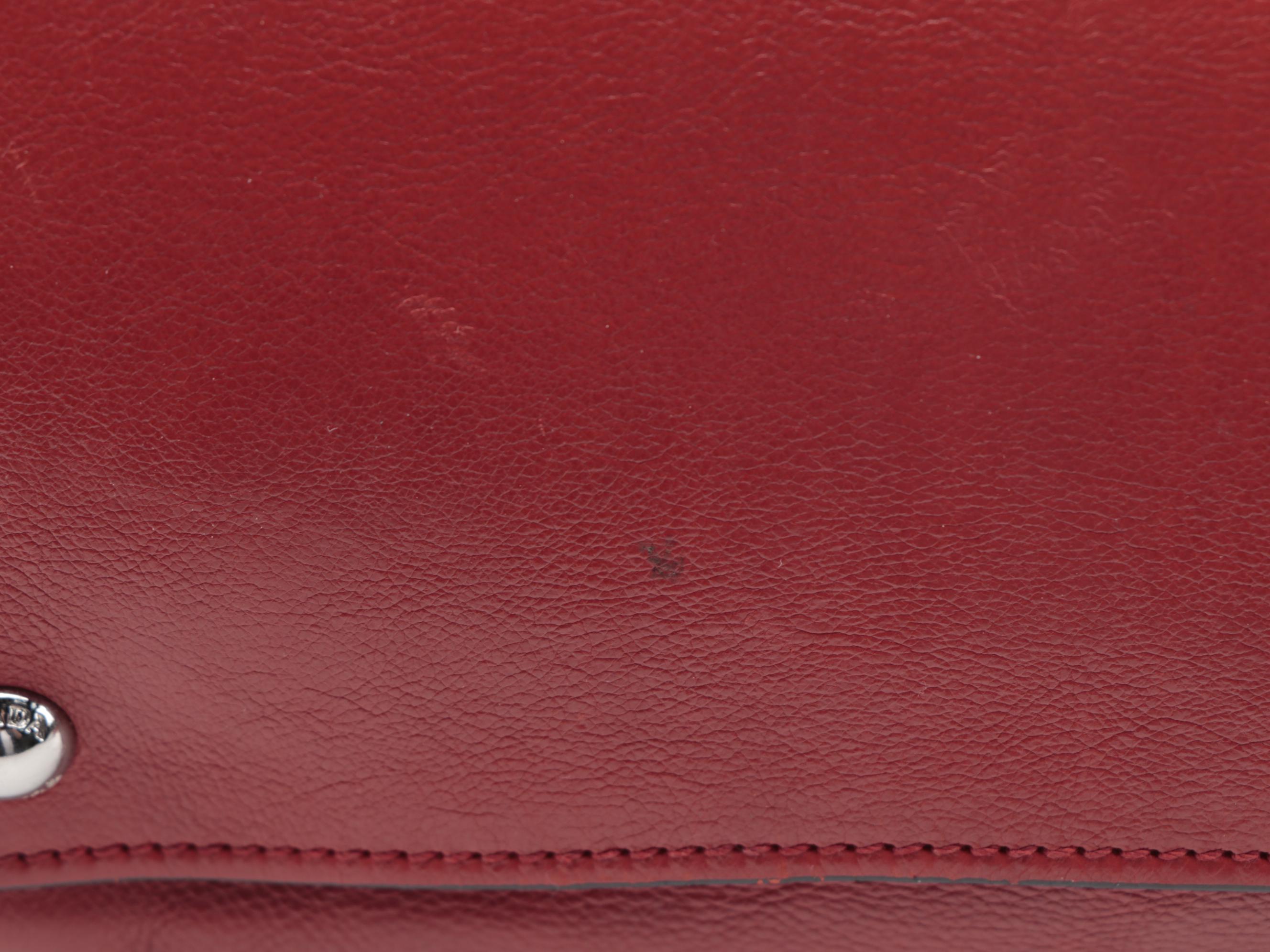 Prada Twin Pocket Tote in Red Glacé Calf Leather