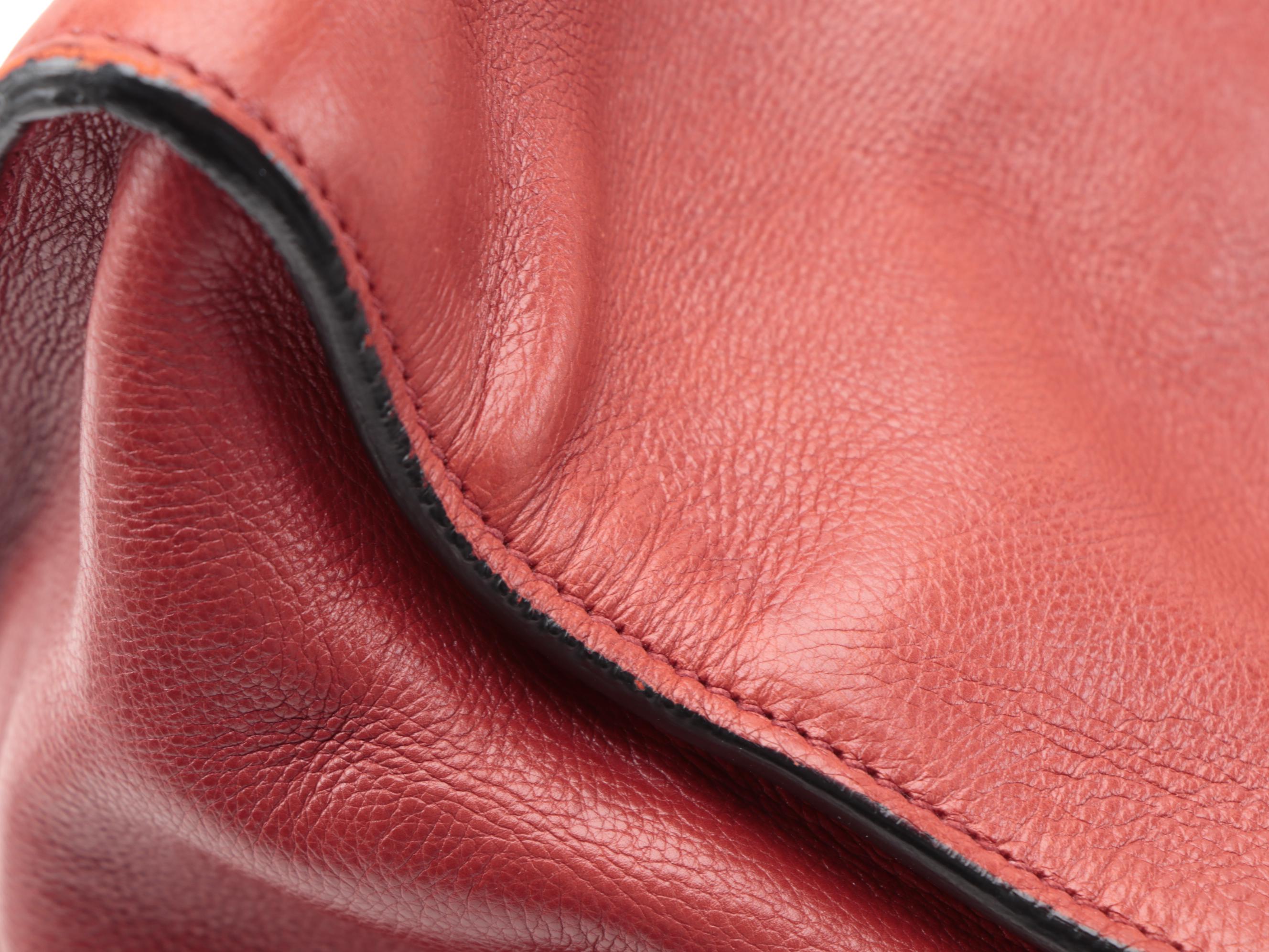 Prada Twin Pocket Tote in Red Glacé Calf Leather