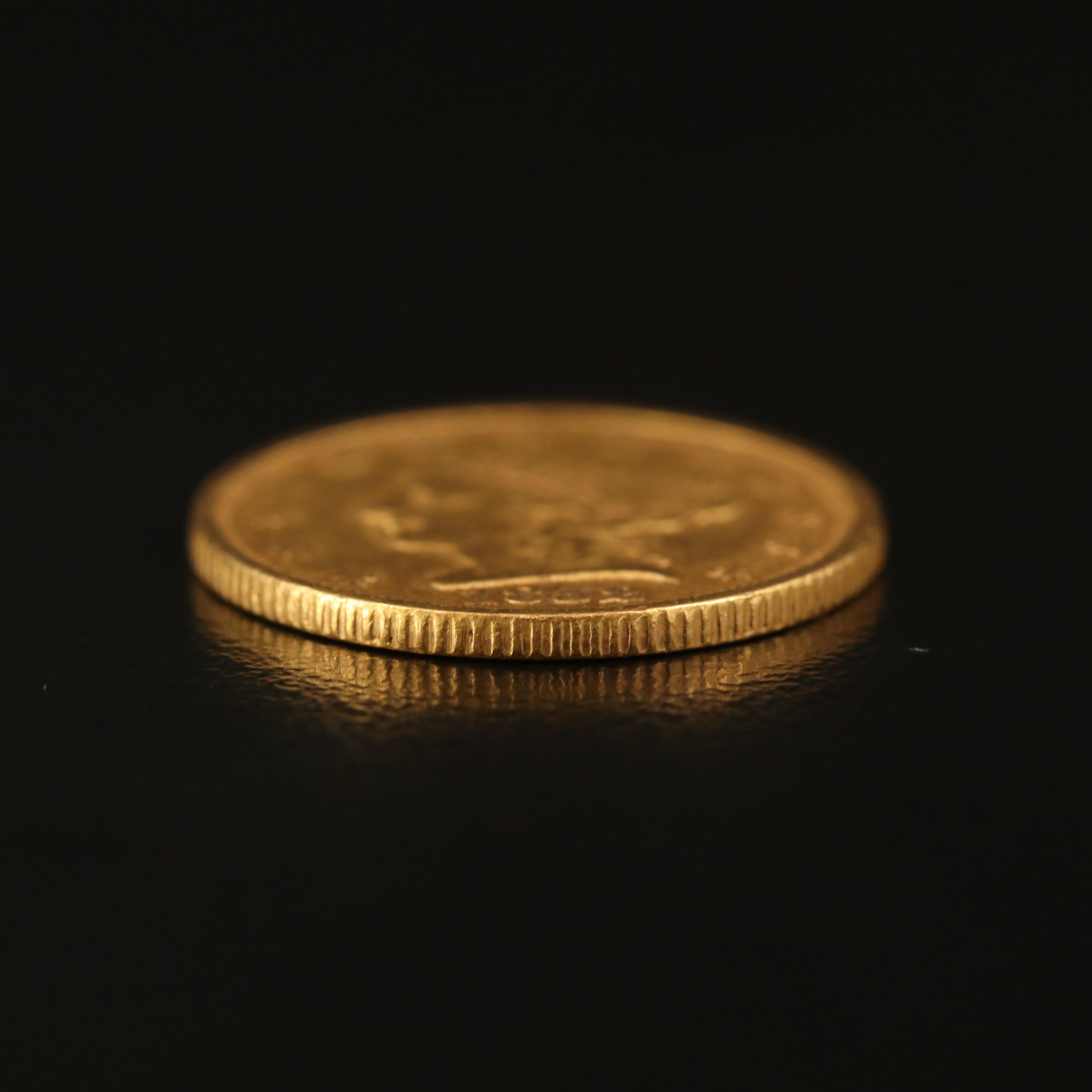 1852 Liberty Head $2.50 Quarter Eagle Gold Coin