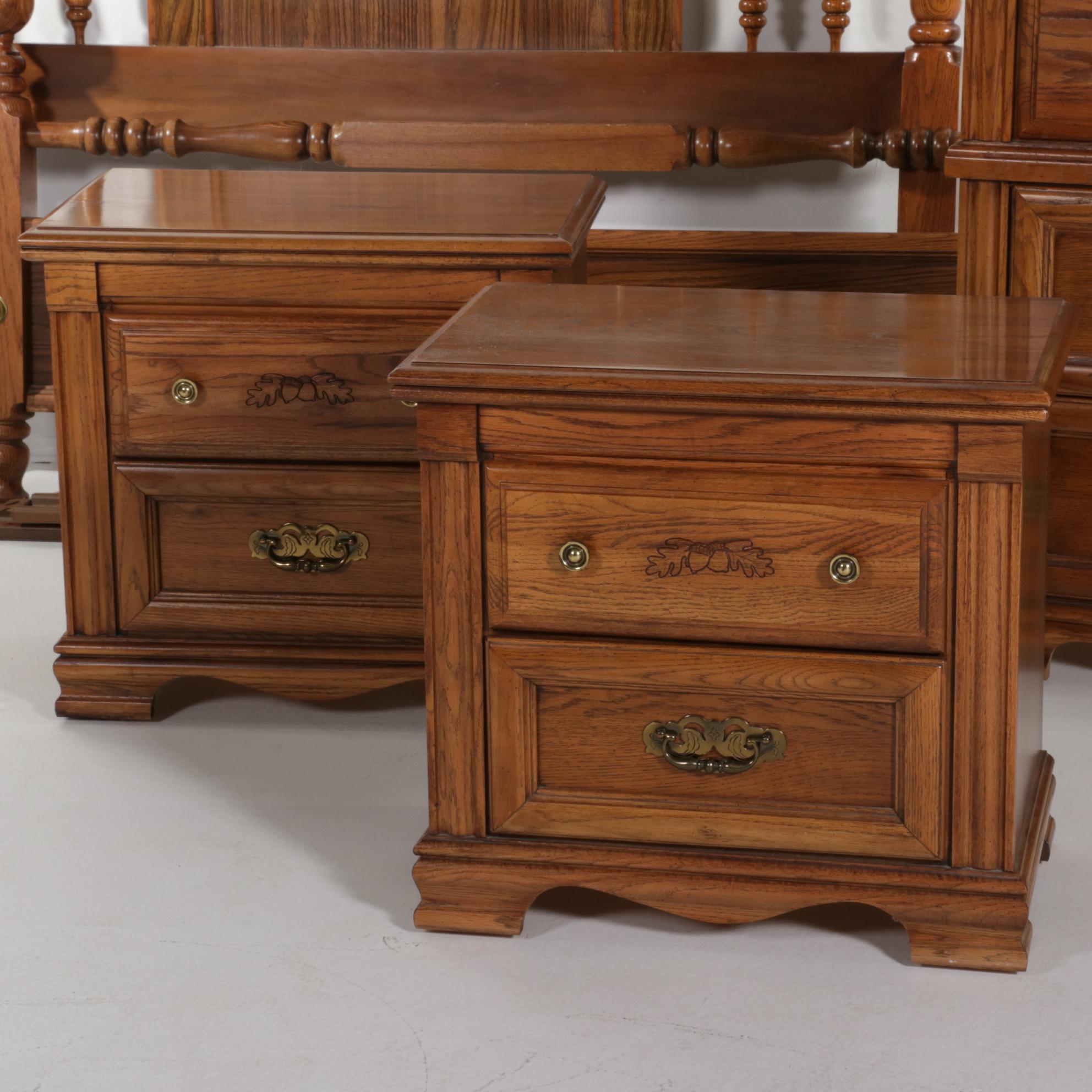 Broyhill Oak Bedroom Set, Late 20th Century
