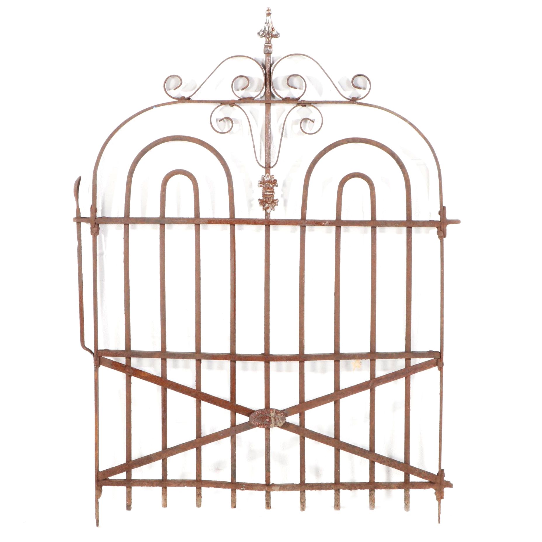 Logan Co. Cast and Wrought Iron Fence Gate, Early 20th Century