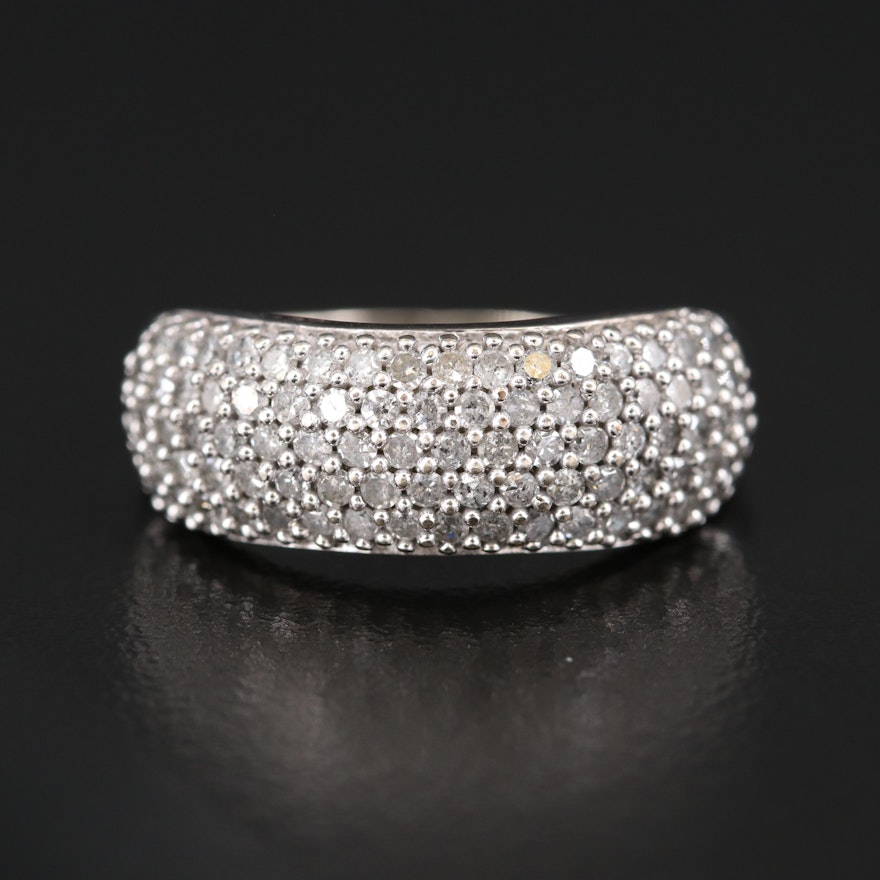 10K Diamond Multi-Row Ring