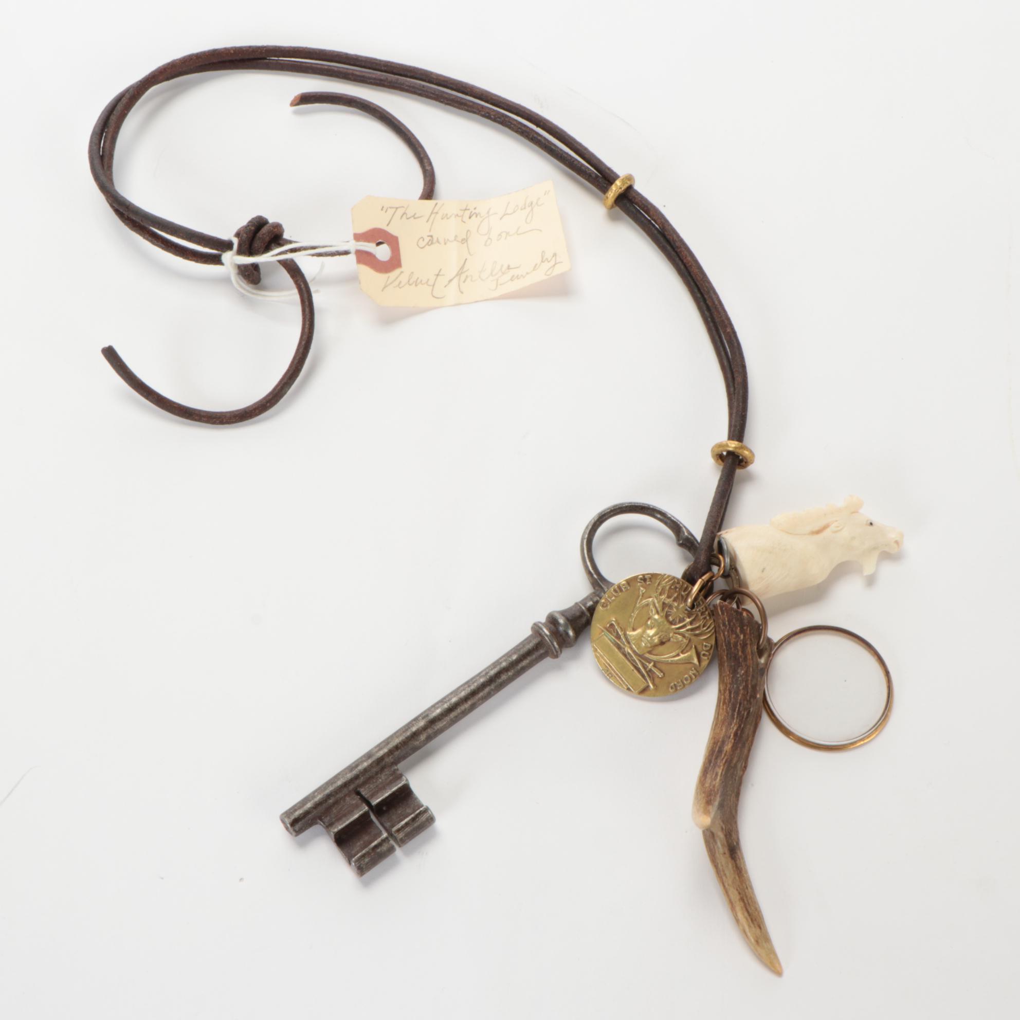 Maggie Smith Found Object Necklace "The Hunting Lodge"