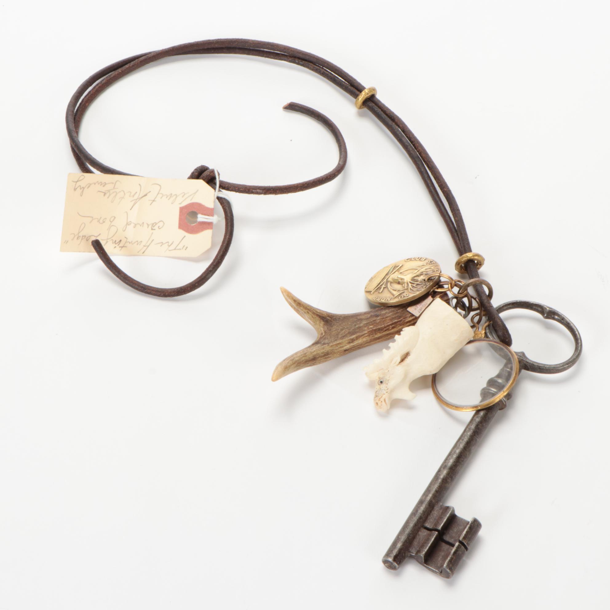 Maggie Smith Found Object Necklace "The Hunting Lodge"