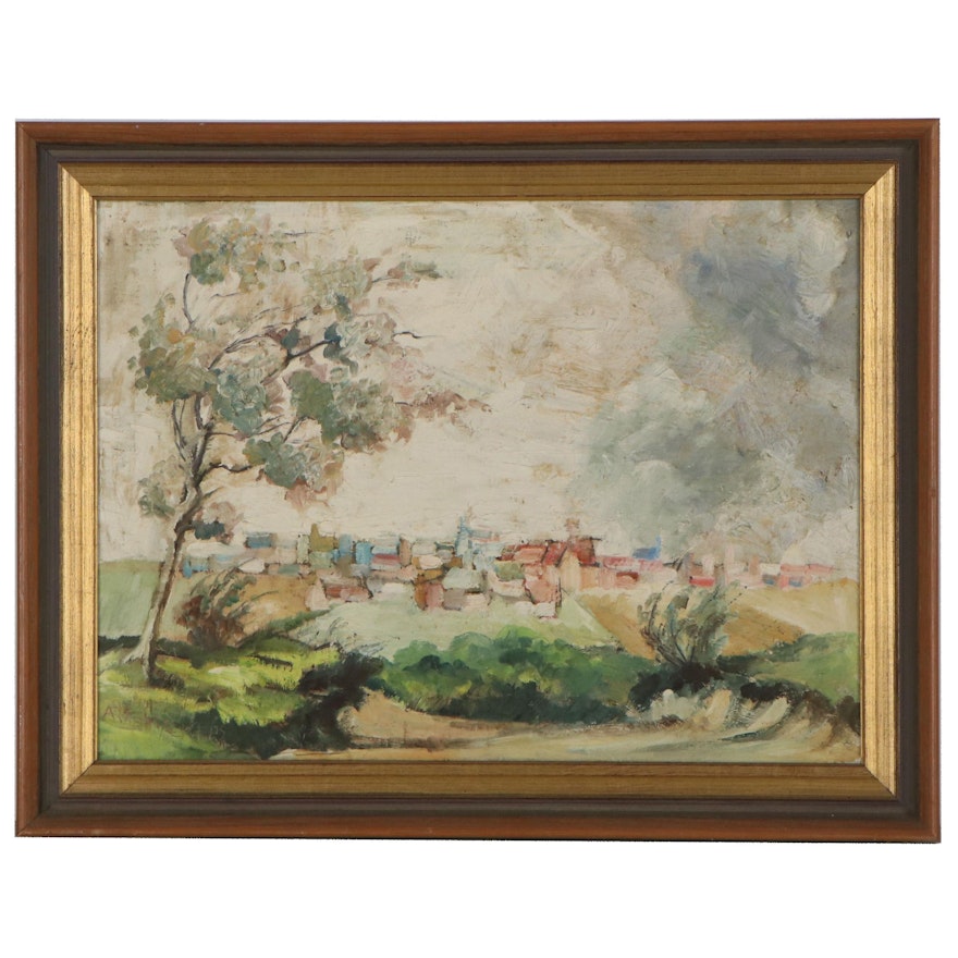 Antonius Raemaekers Landscape Oil Painting, Mid-20th Century