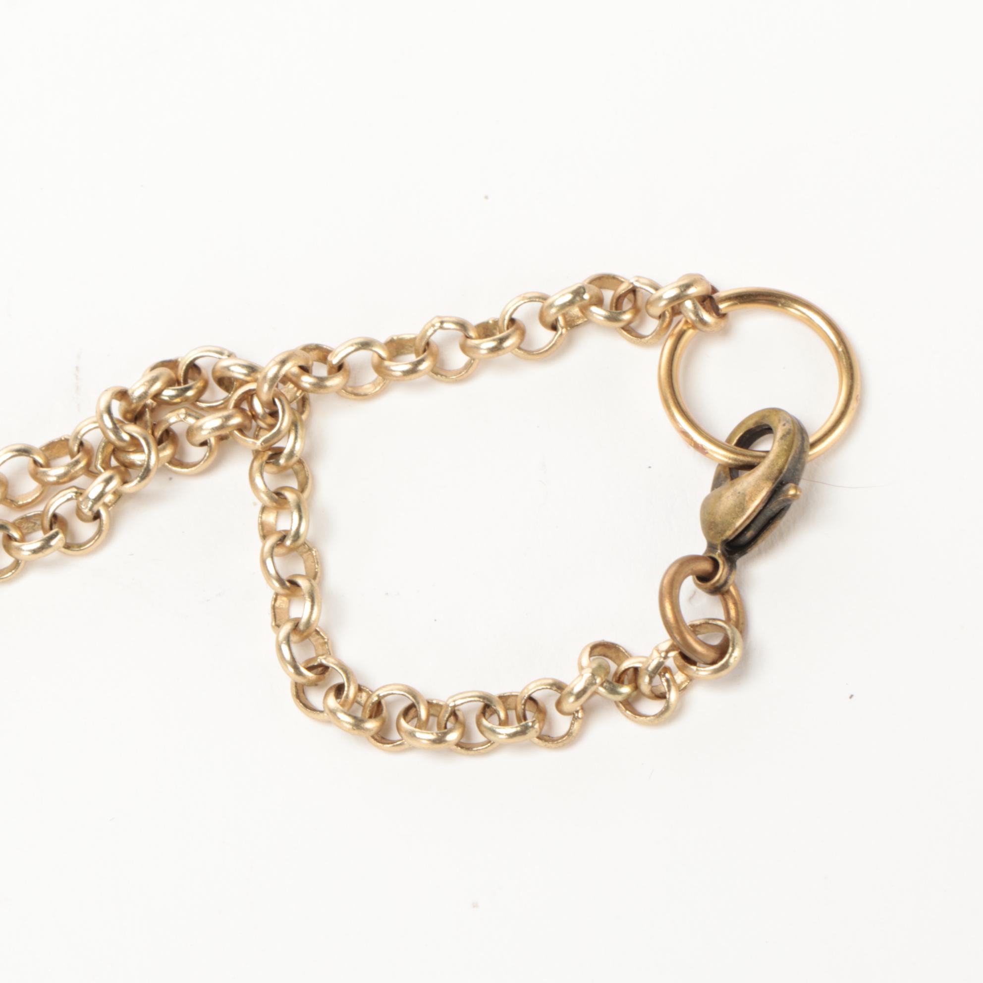 Maggie Smith Found Object Necklace with Bronze Boot "Riding Boot"