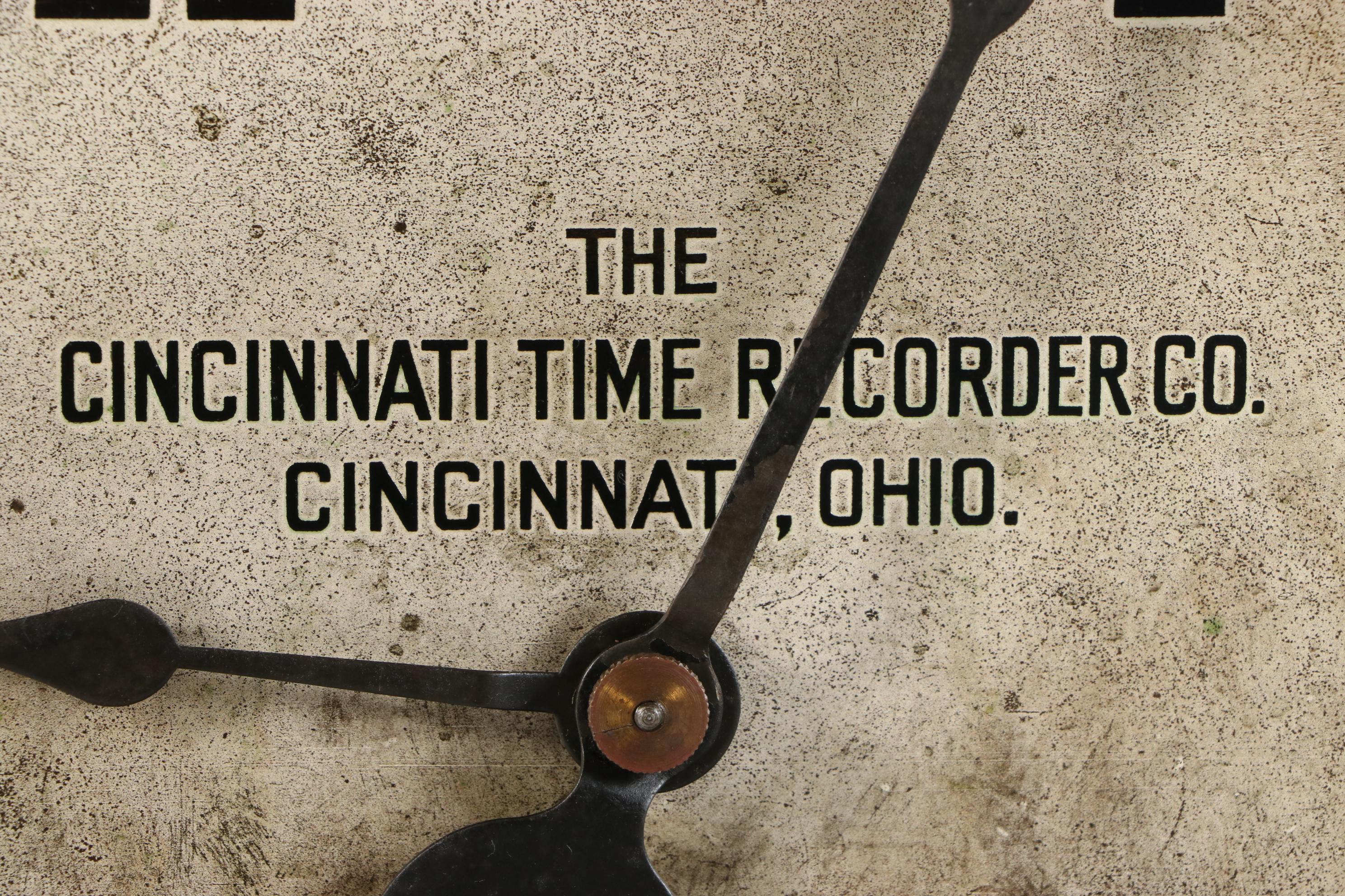The Cincinnati Time Recorder Co. Oak Case Pendulum Clock, Early 20th Century