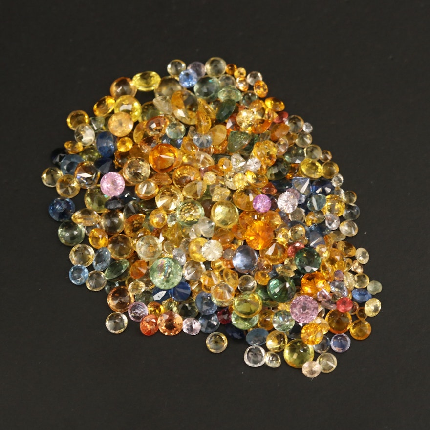 Loose 37.07 CTW Round Faceted Sapphires