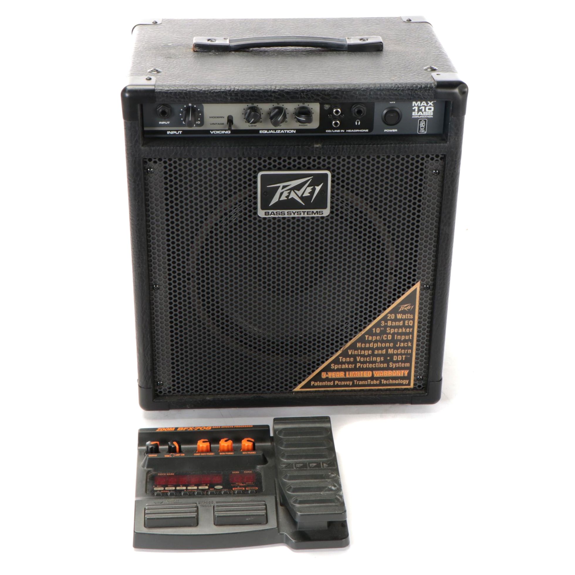Peavey Max 110 Bass Amplifier with Zoom Effects Processor