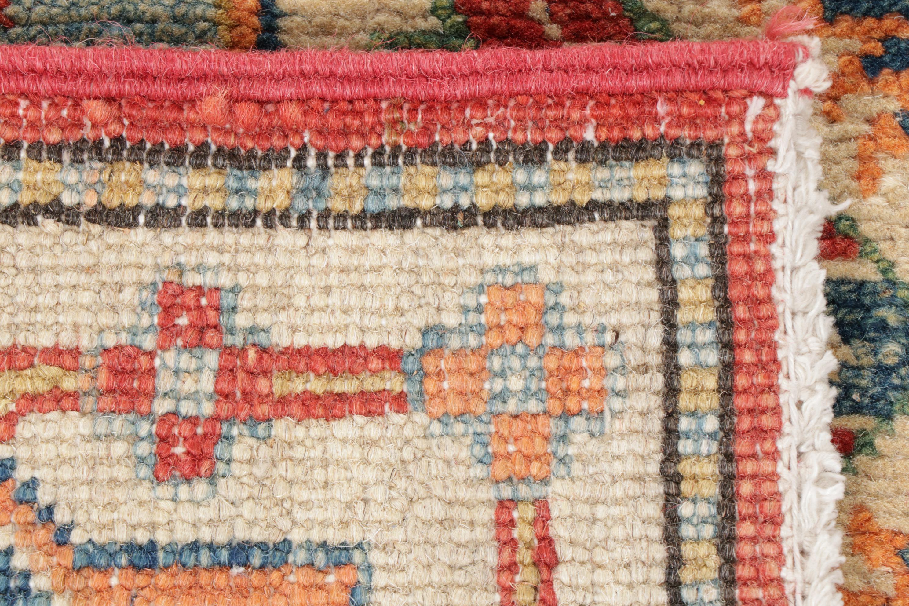 4'10 x 13' Hand-Knotted Indo-Caucasian Kazak Long Rug