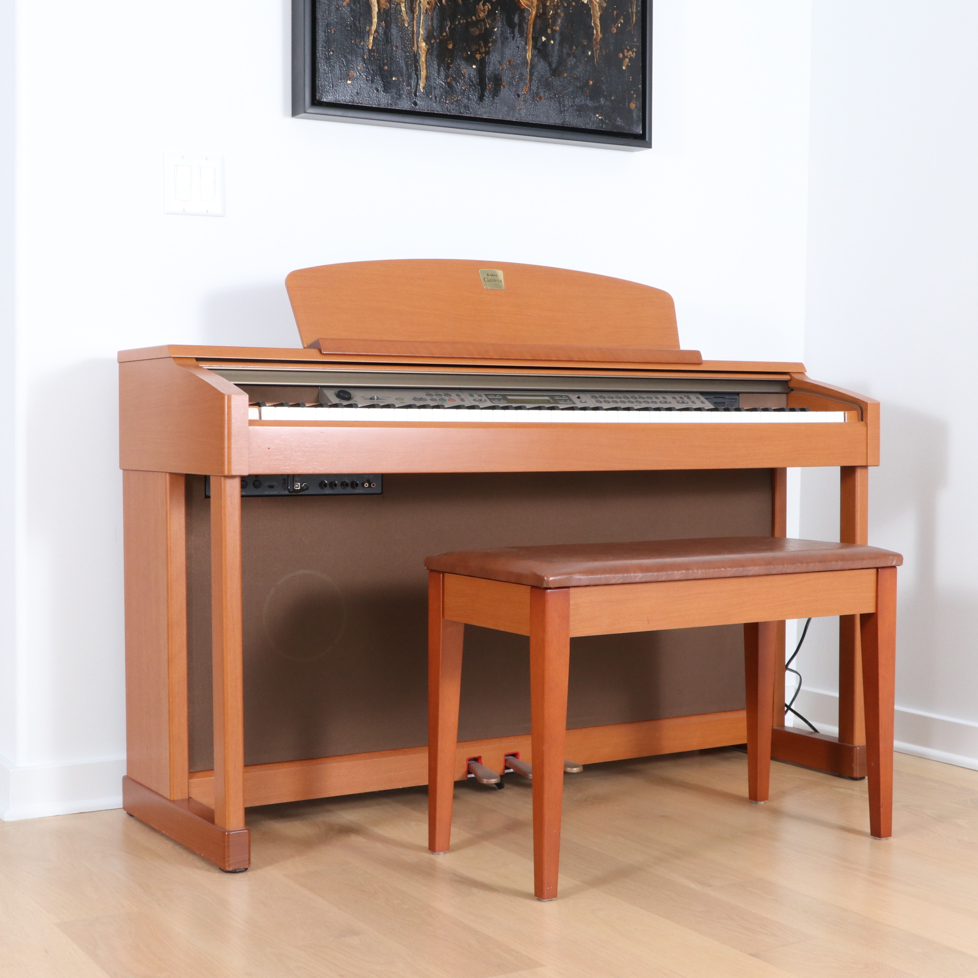 Yamaha Clavinova Piano Keyboard with Cherry Finish, 2002