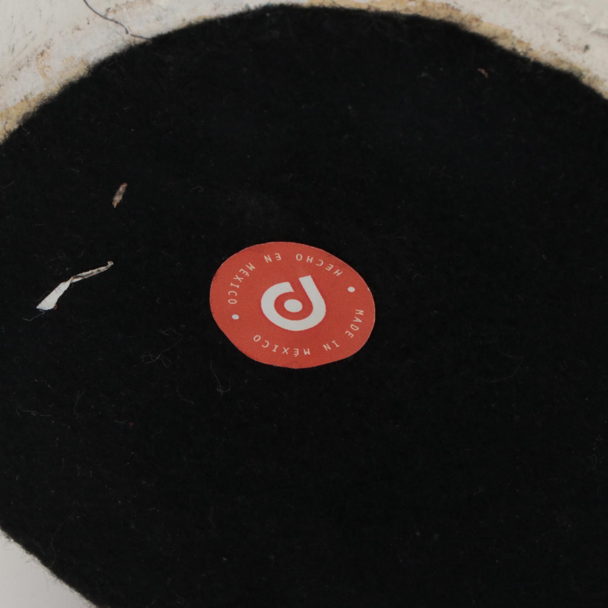 Graphite and Charcoal Linear Abstract Drawing on Whitewashed Vase