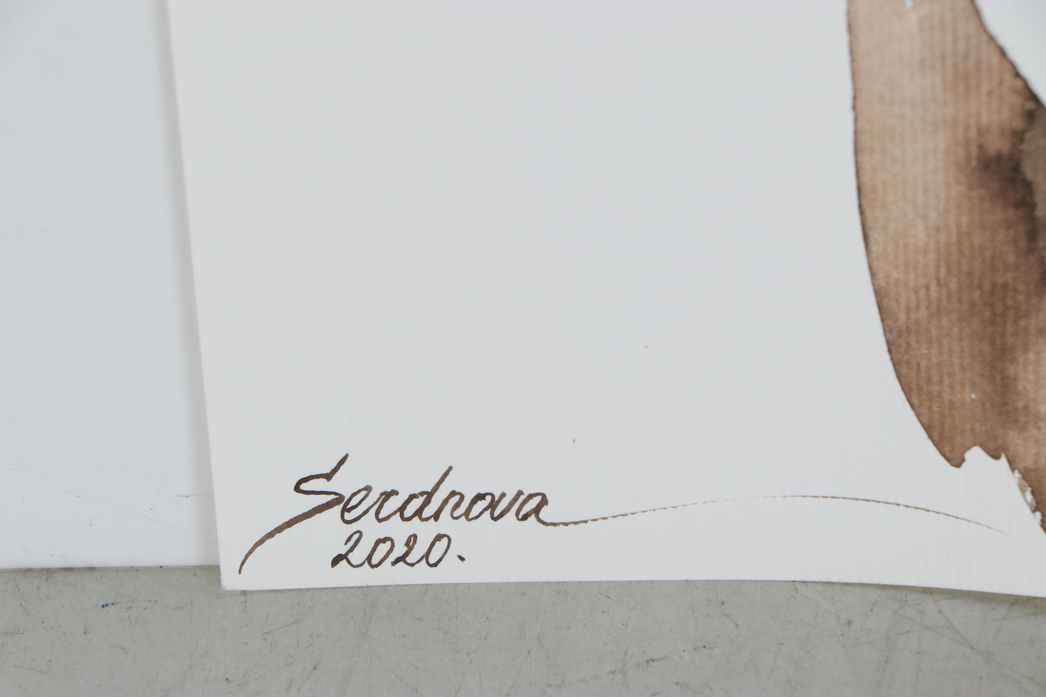 Anastasija Serdnova Watercolor Painting of Female Nude, 2020