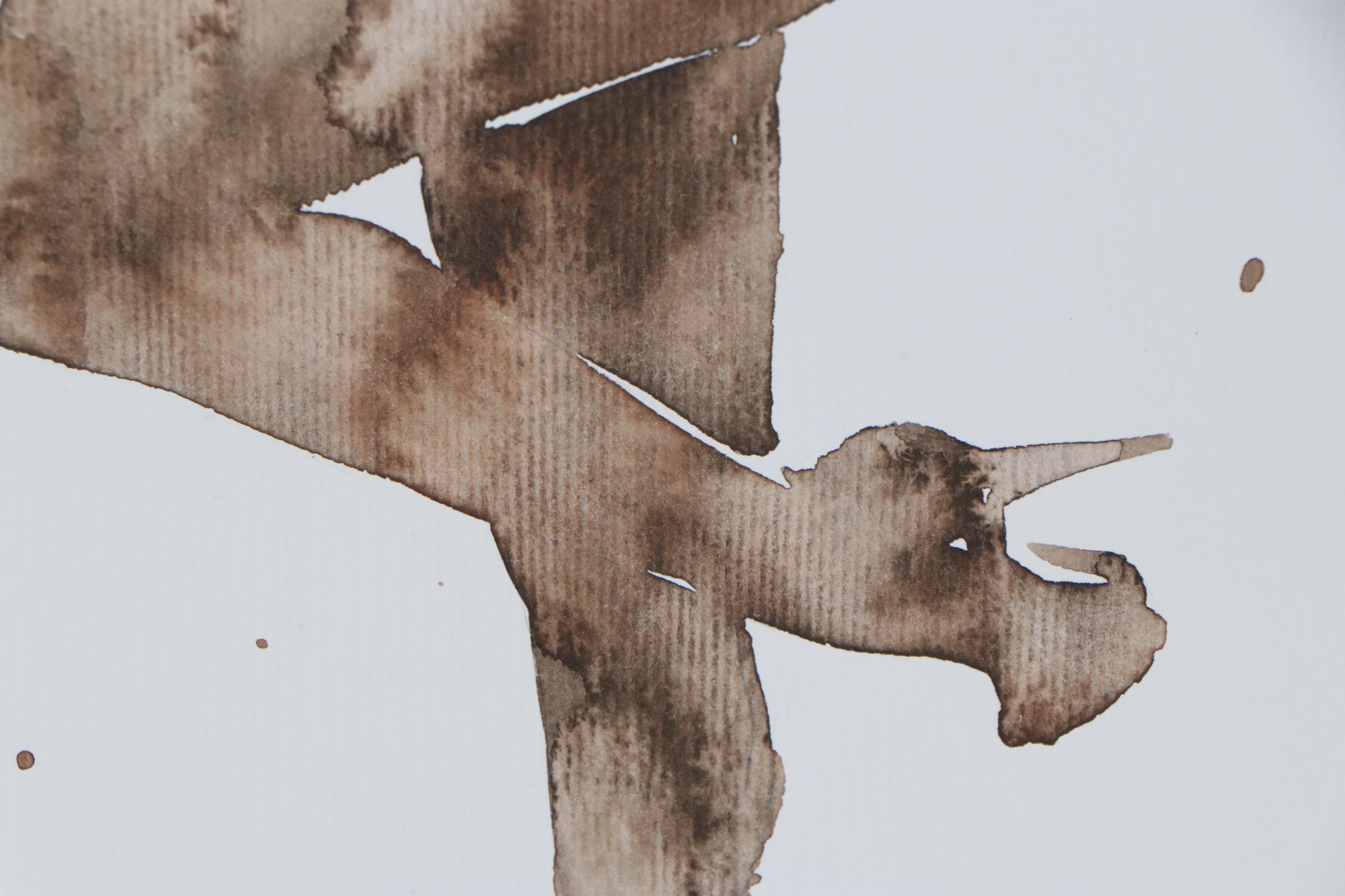 Anastasija Serdnova Watercolor Painting of Female Nude, 2020