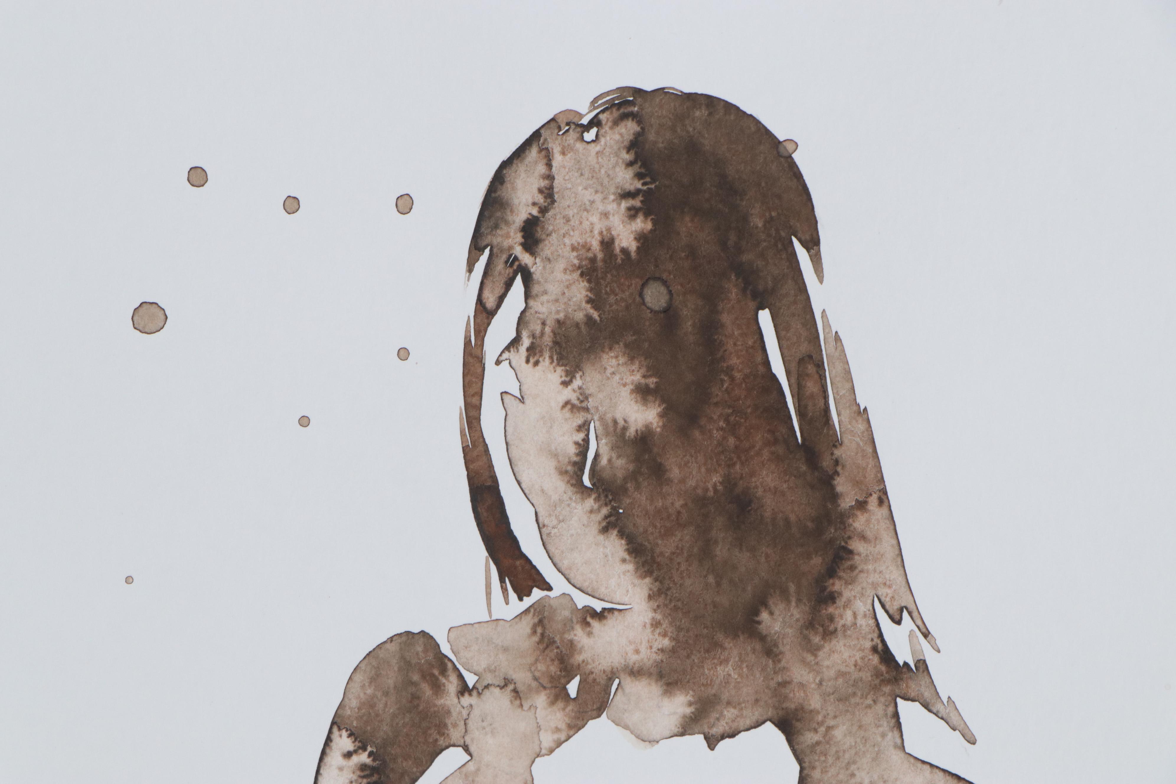 Anastasija Serdnova Watercolor Painting of Female Nude, 2020