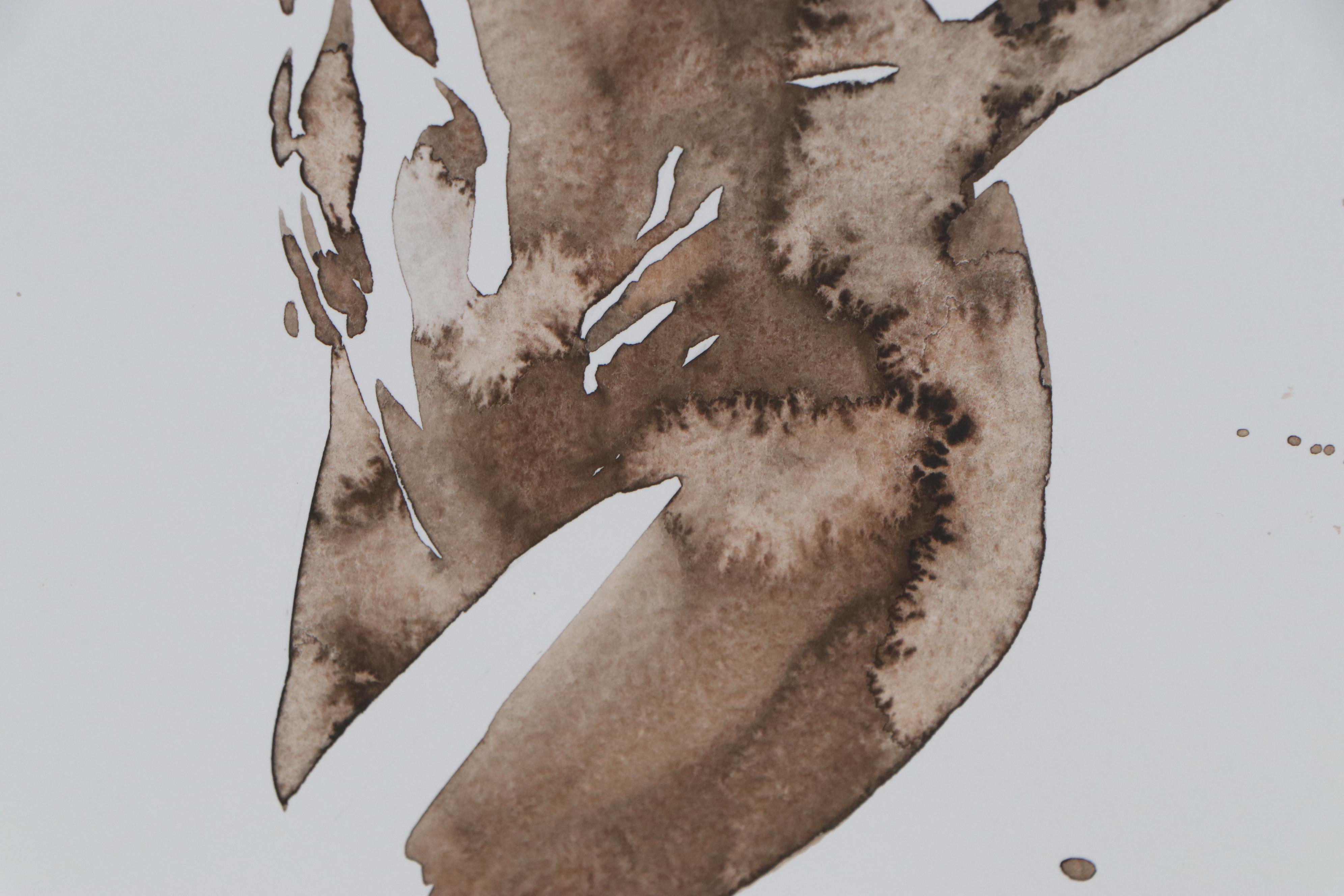 Anastasija Serdnova Watercolor Painting of Female Nude, 2020