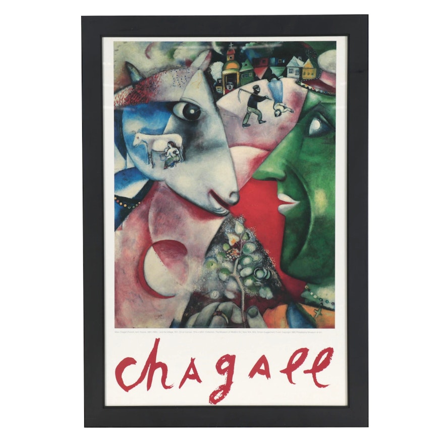 Exhibition Poster after Marc Chagall Featuring "I and the Village"