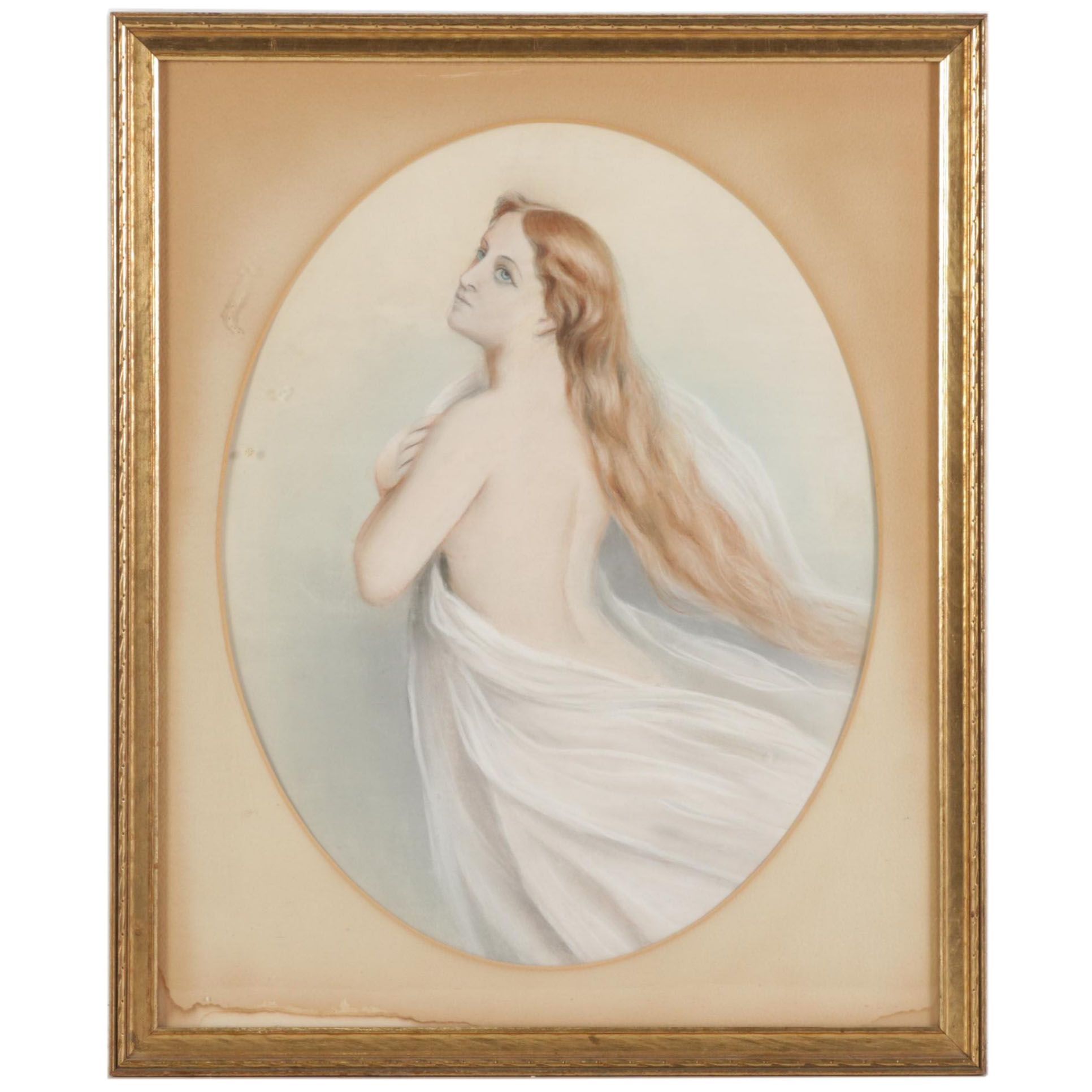 Pastel Portrait Drawing of a Woman