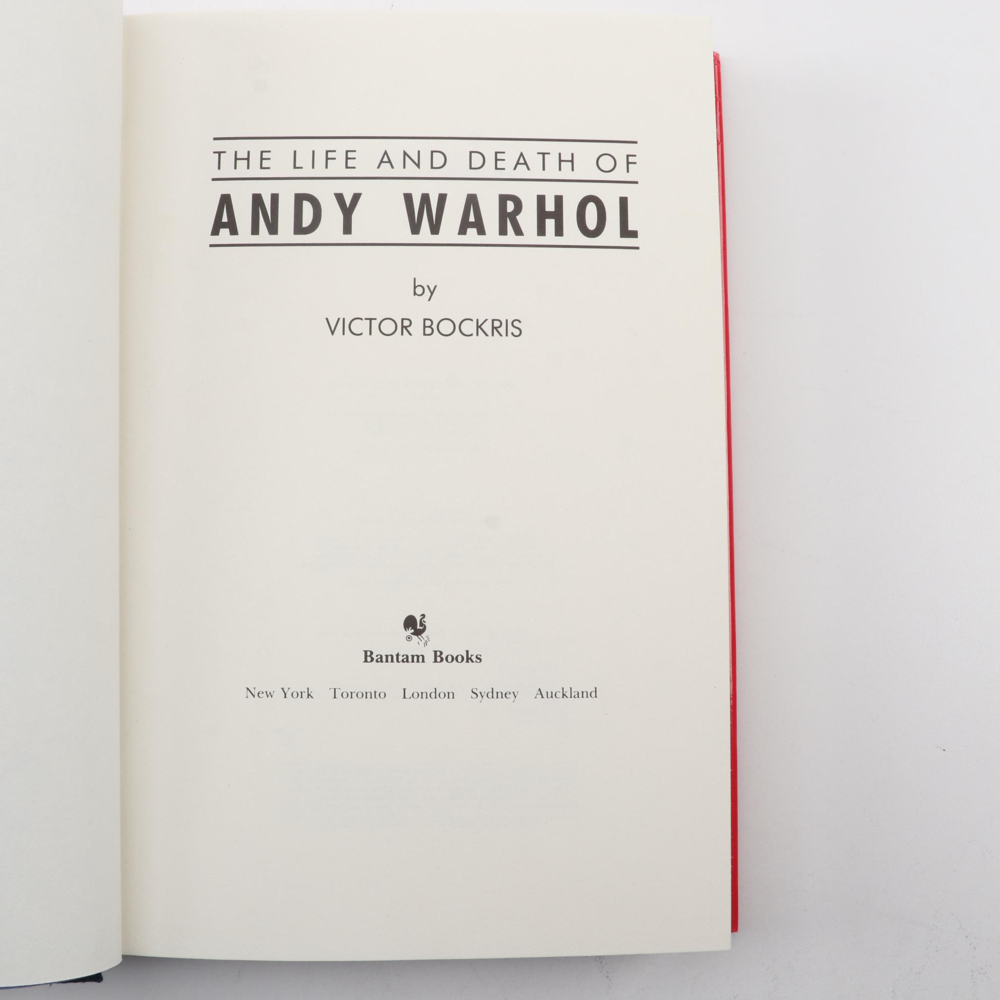First Edition "The Life and Death of Andy Warhol" and More Warhol Books