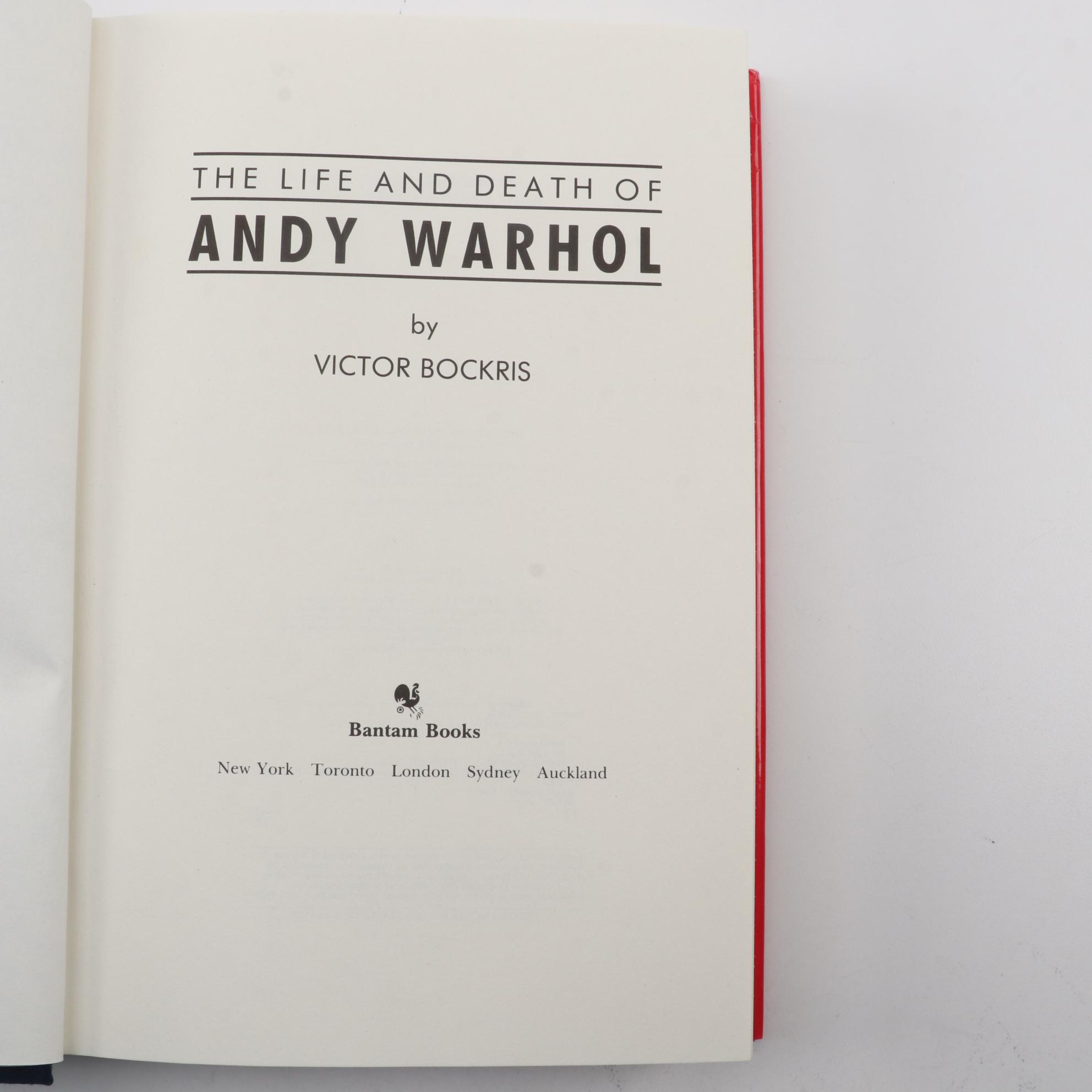 First Edition "The Life and Death of Andy Warhol" and More Warhol Books